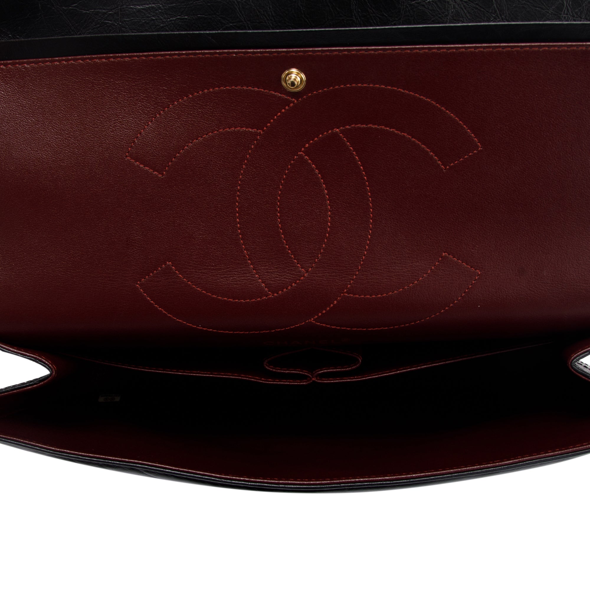 Chanel Black Quilted Calfskin Leather 2.55 Reissue 227 Double Flap Bag w/ Authenticity Card