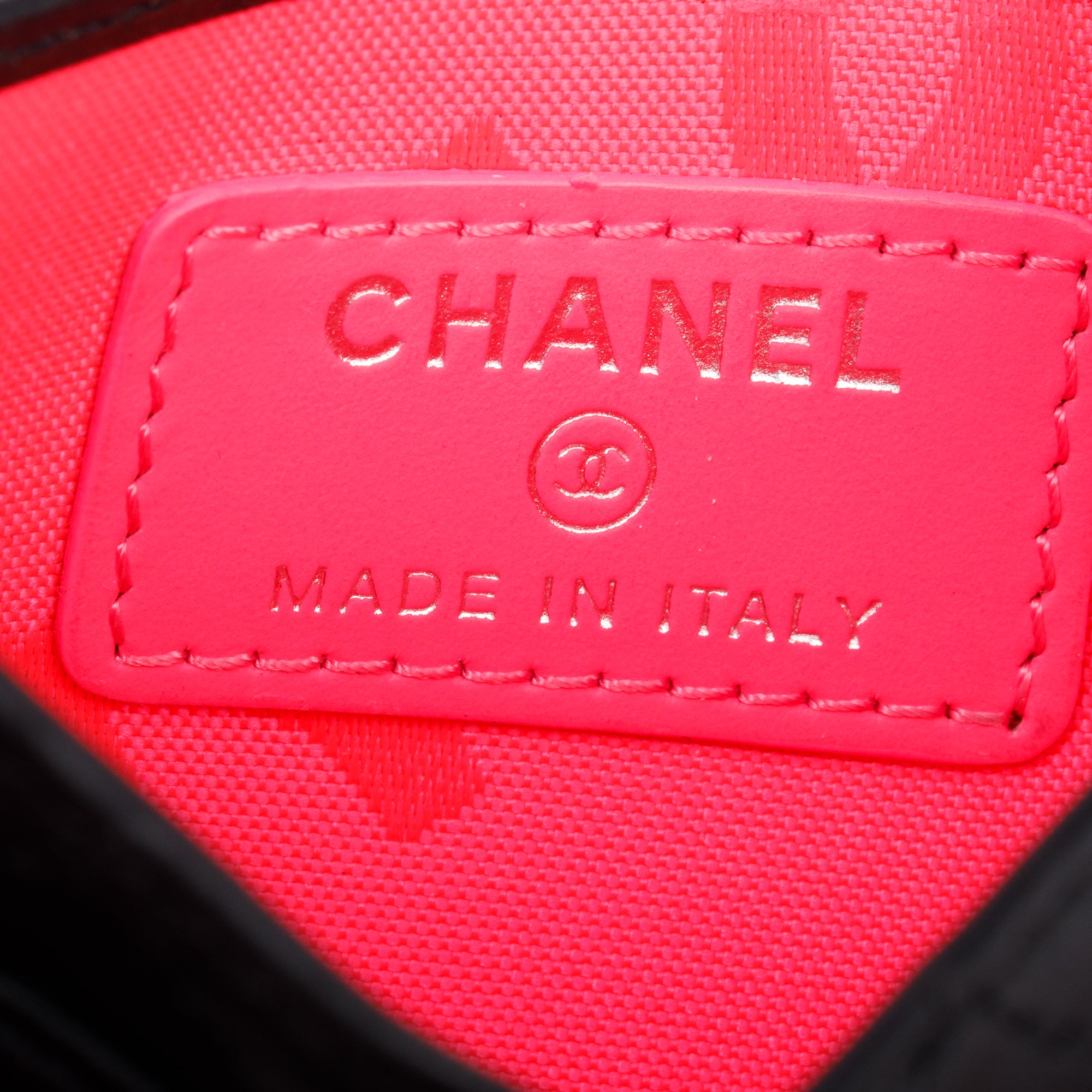 Chanel Black Quilted Calfskin Leather Cambon Ligne Card Holder w/ Authenticity Card