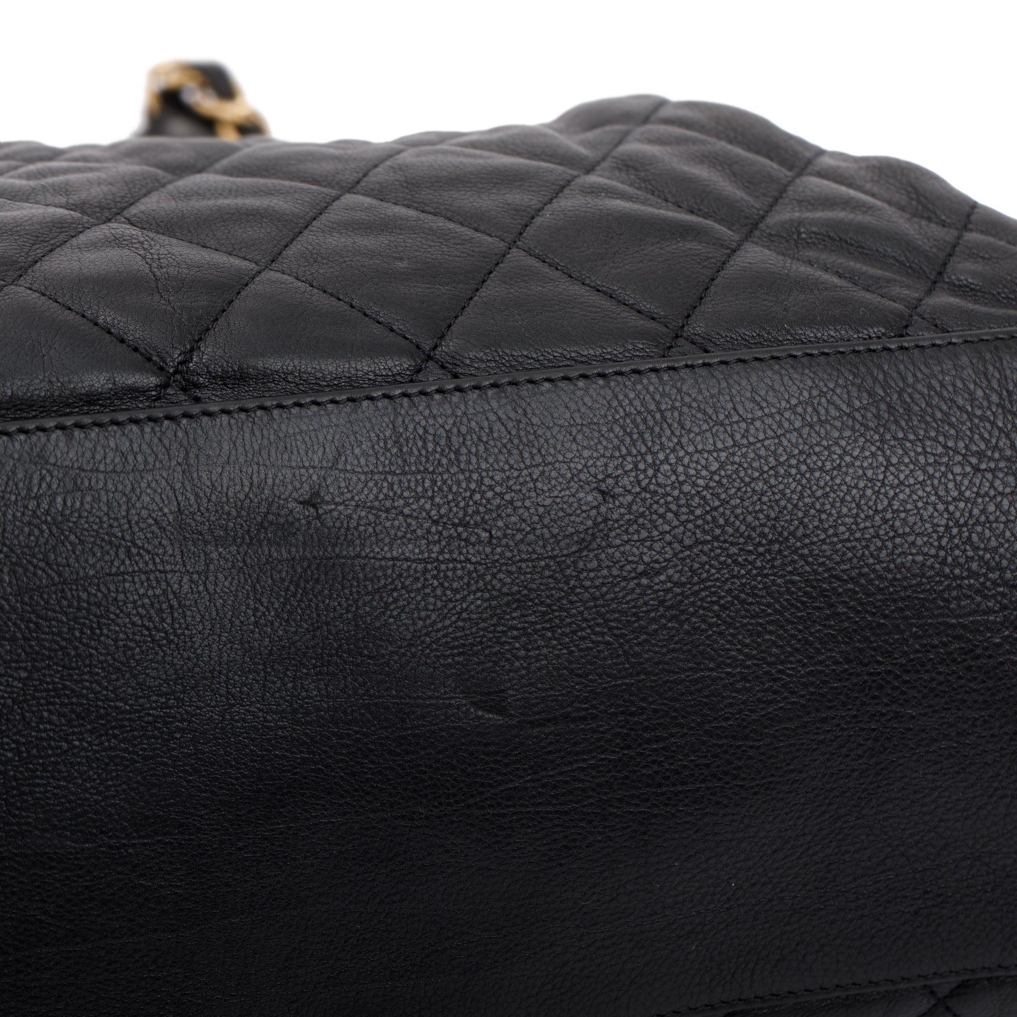Chanel Black Quilted Calfskin Leather Chain Me Hobo