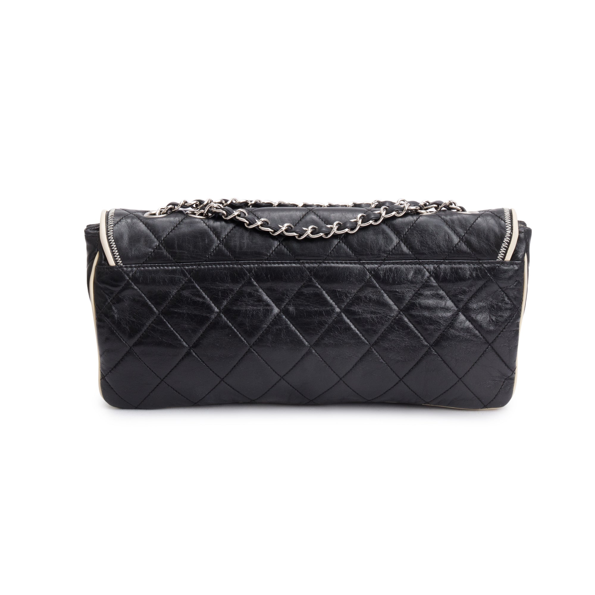 Chanel Black Quilted Calfskin Leather East/West Reissue Flap Bag