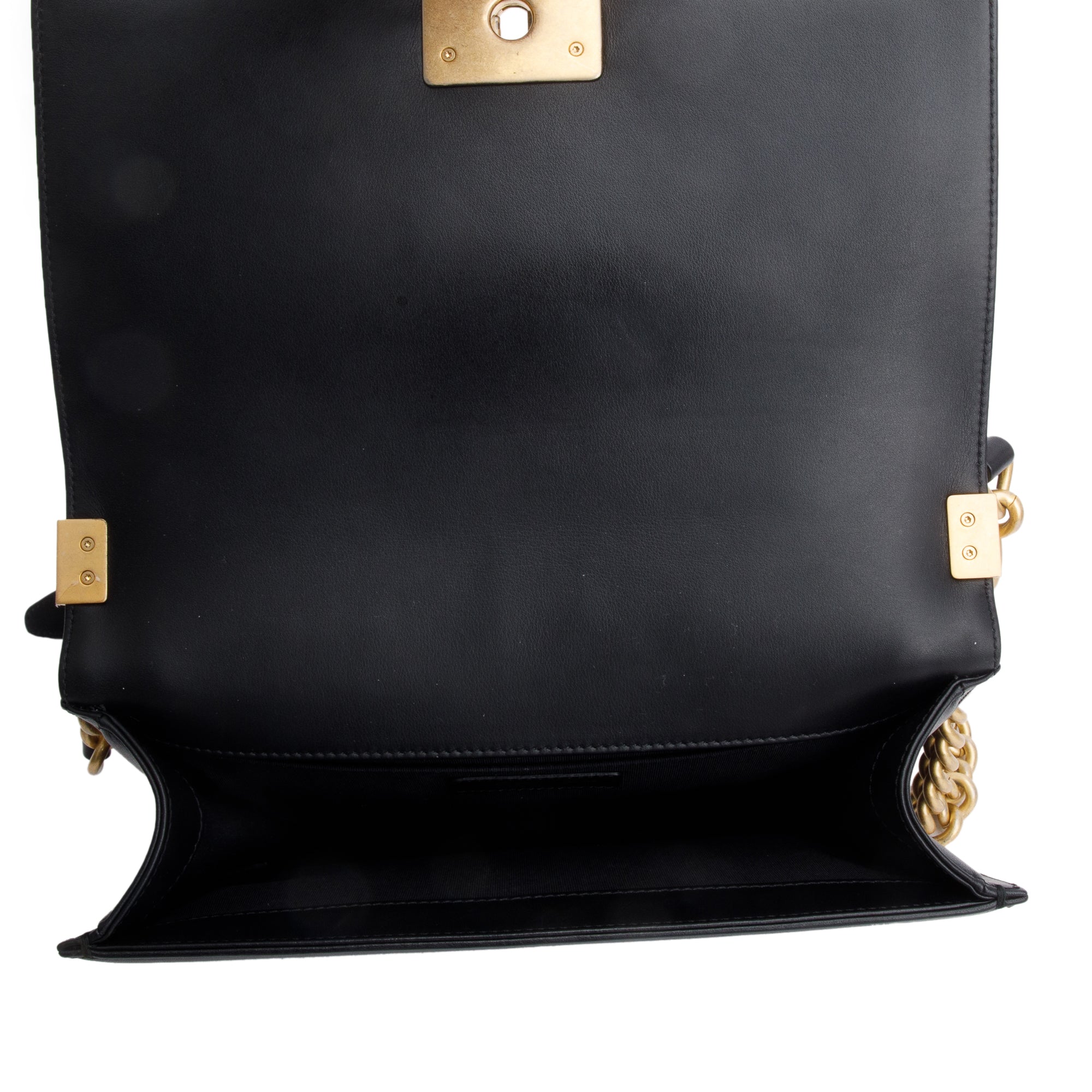 Chanel Black Quilted Calfskin Leather Medium Boy Bag w/ Box & Authenticity Card