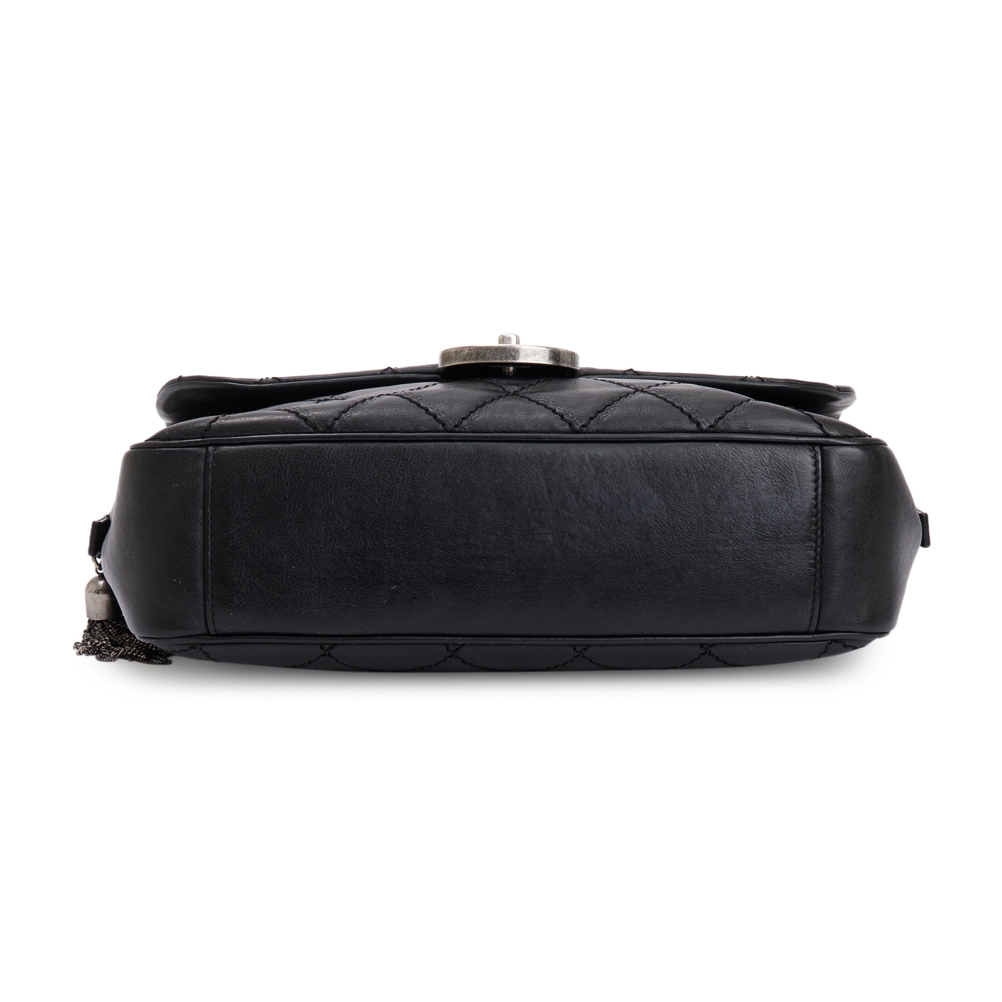 Chanel Black Quilted Calfskin Leather Paris-Edinburgh Coco Sporran Flap Bag