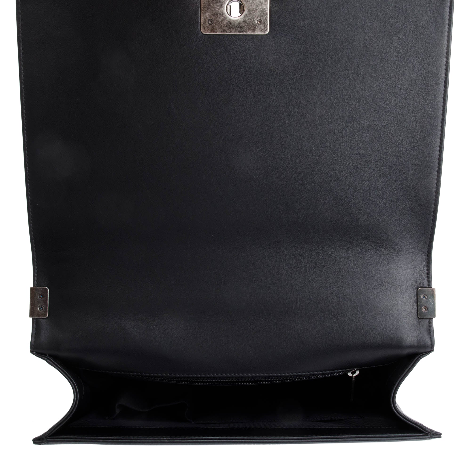 Chanel Black Quilted Calfskin Leather XL Boy Bag w/ Authenticity Card