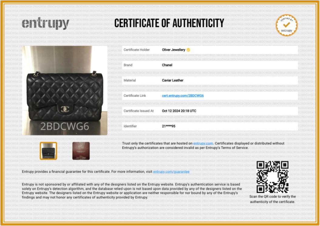 Chanel Black Quilted Caviar Leather Classic Jumbo Double Flap Bag