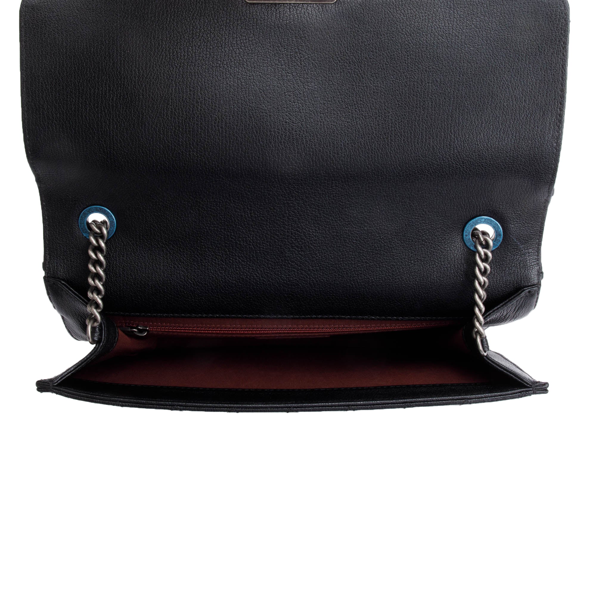 Chanel Black Quilted Caviar Leather Large University Flap Bag