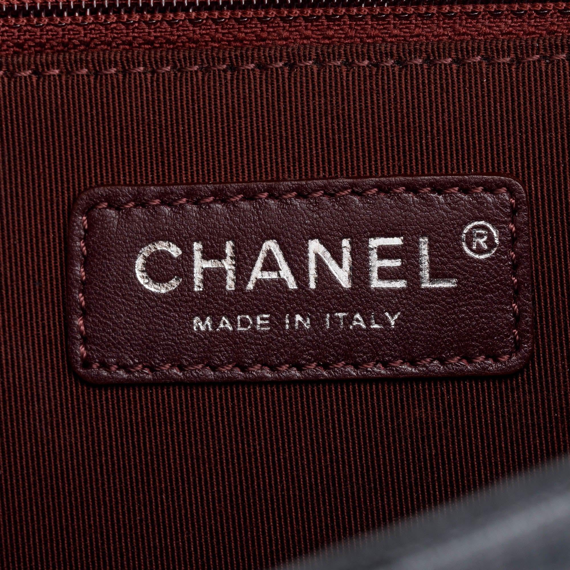 Chanel Black Quilted Caviar Leather Large University Flap Bag