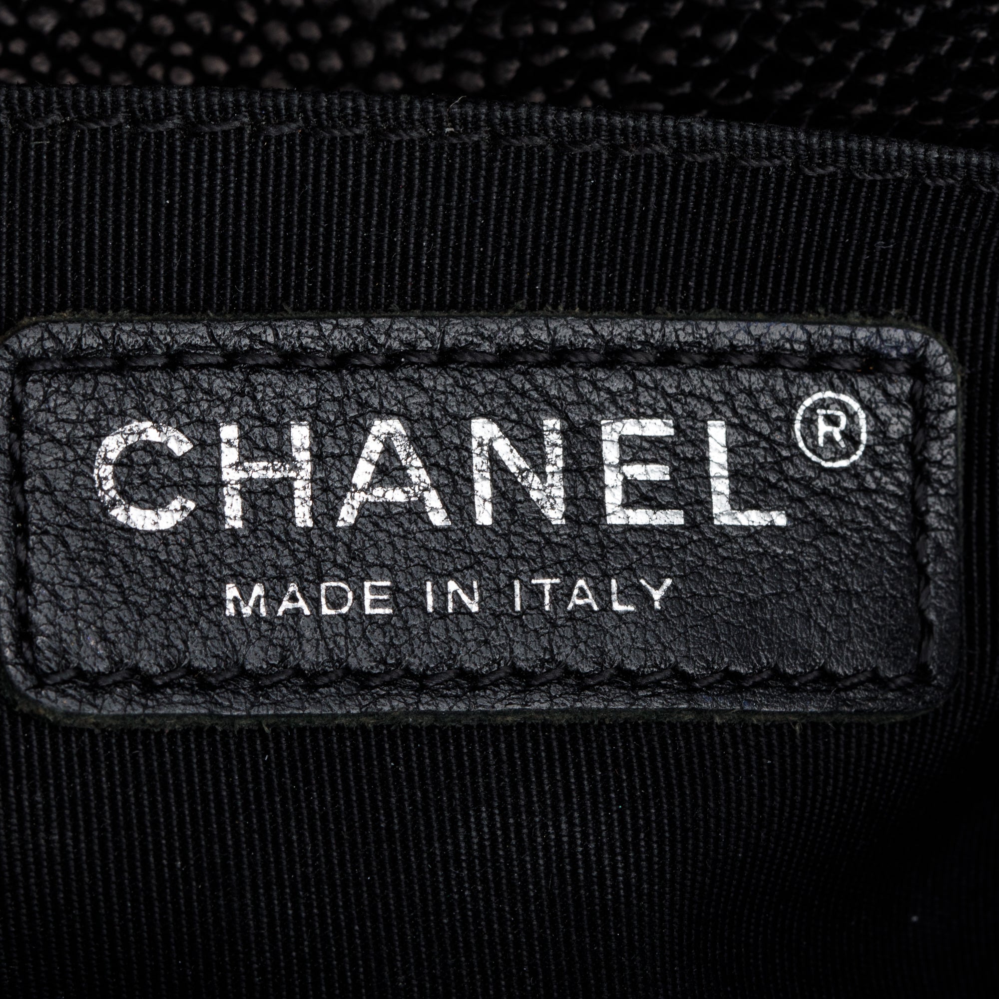 Chanel Black Quilted Caviar Leather Medium Boy Bag