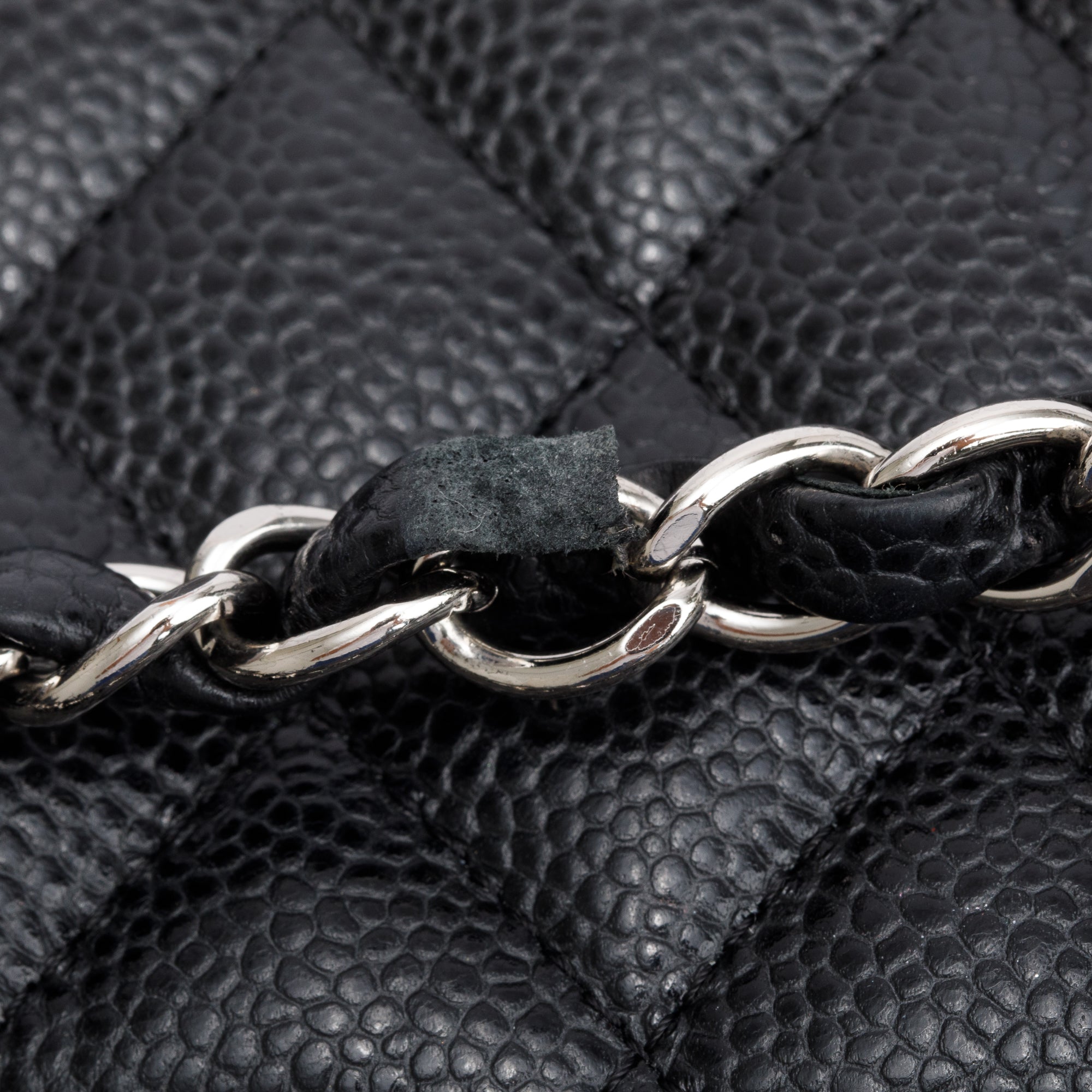 Chanel Black Quilted Caviar Medium Classic Double Flap Bag