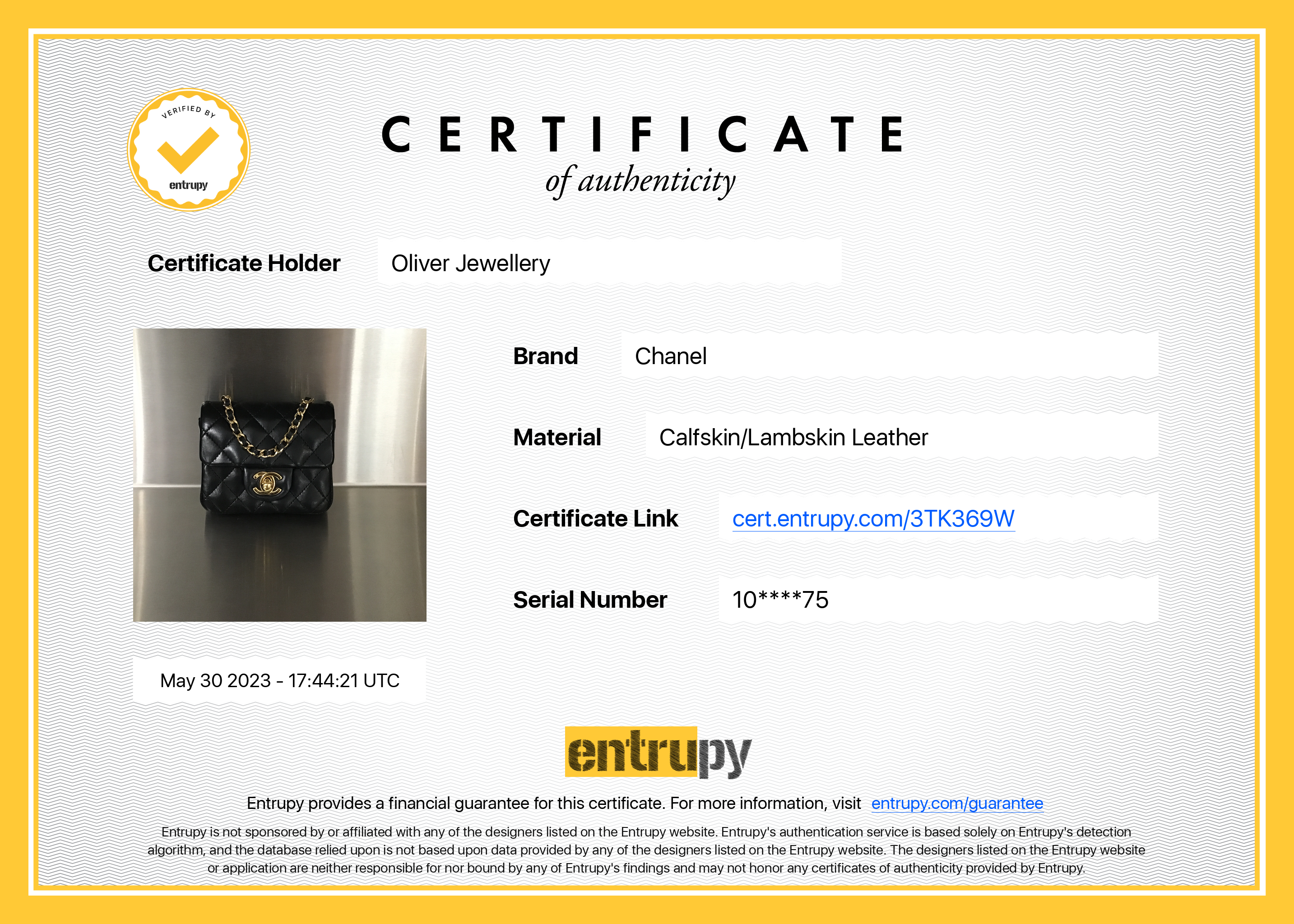 Chanel Black Quilted Lambskin Classic Flap Card Holder on Chain