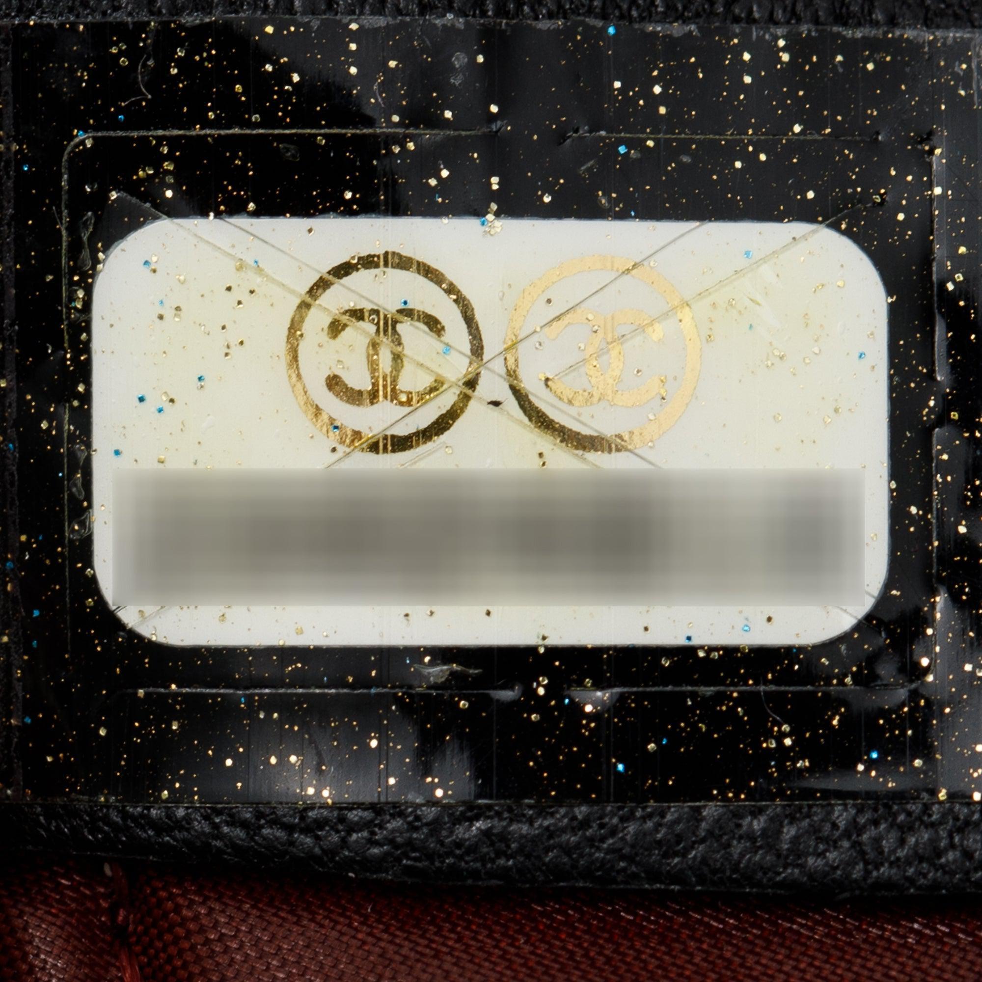 Chanel Black Quilted Lambskin Leather Beauty CC Clutch