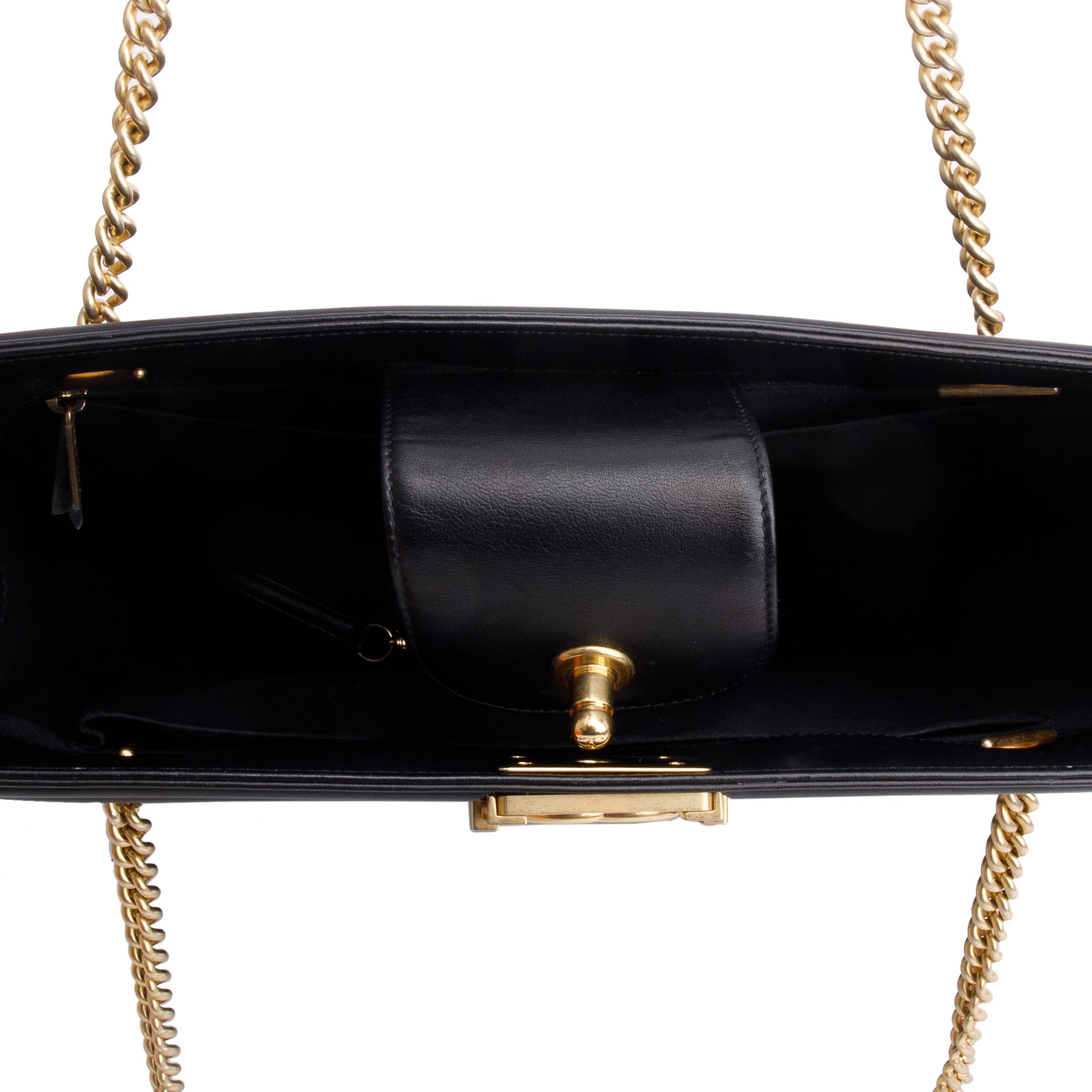 Chanel Black Quilted Lambskin Leather Boy Shopping Tote