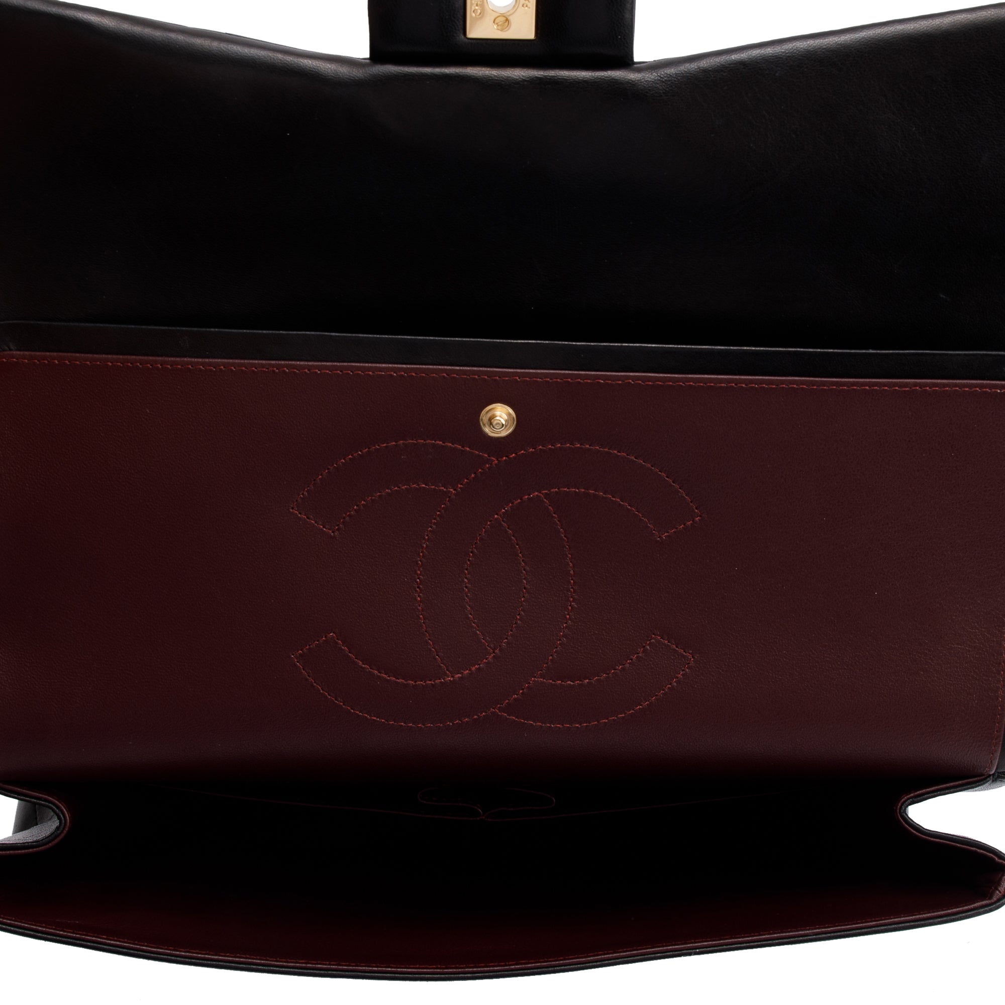 Chanel Black Quilted Lambskin Leather Classic Maxi Double Flap Bag w/ Box & Authenticity Card