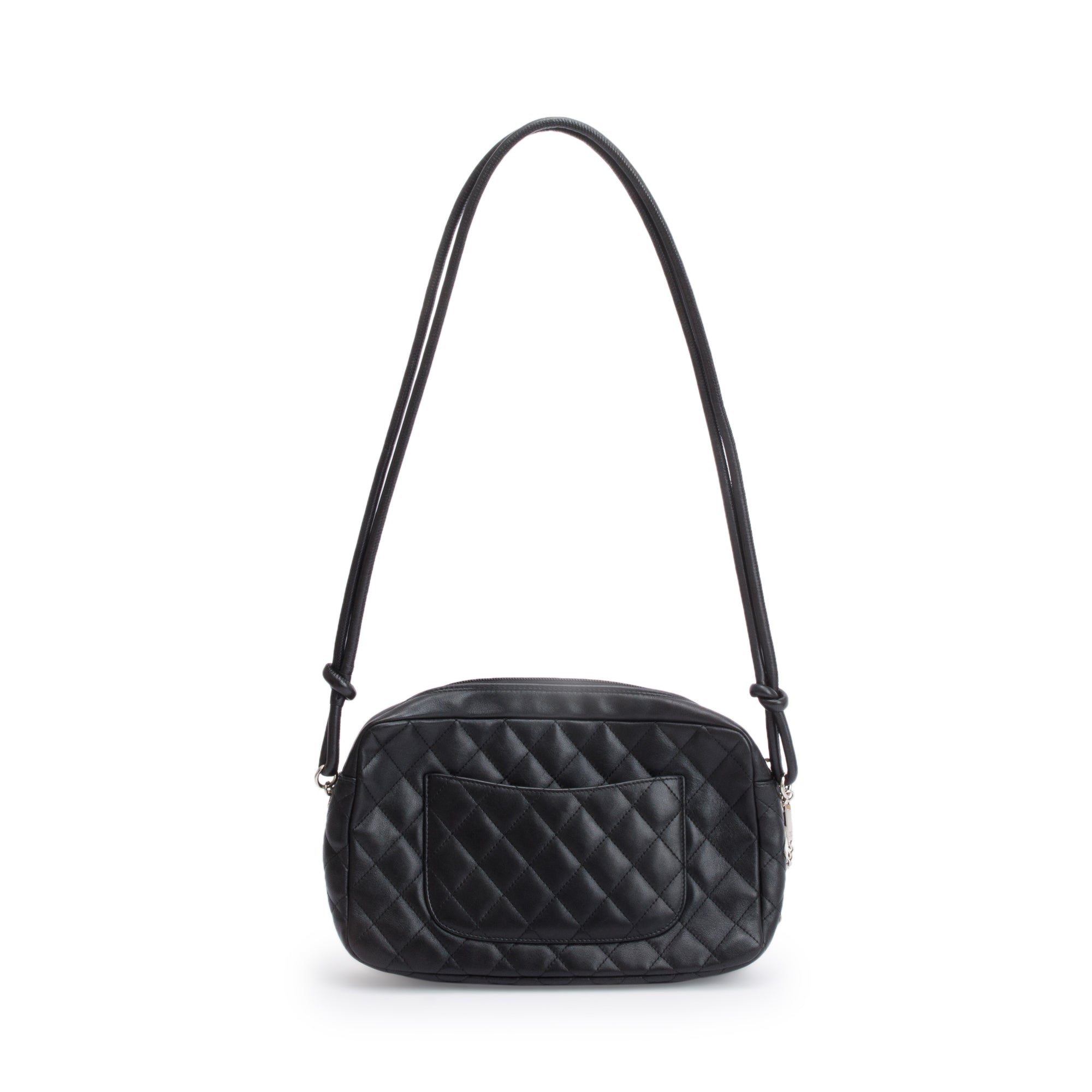 Chanel Black Quilted Lambskin Leather Ligne Cambon Camera Bag