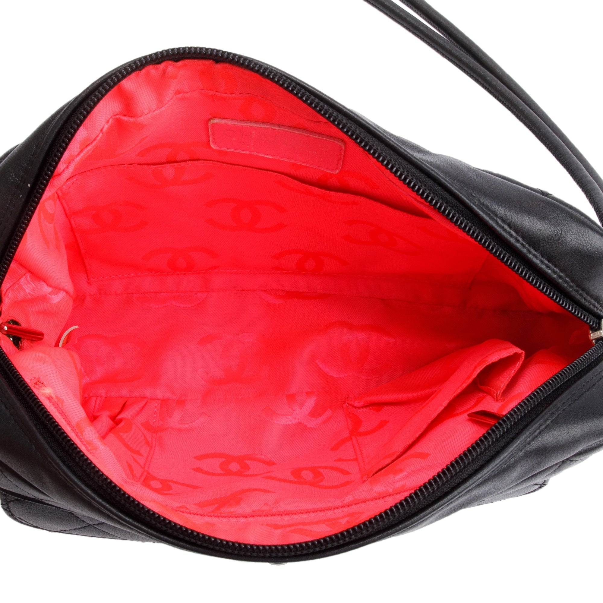 Chanel Black Quilted Lambskin Leather Ligne Cambon Camera Bag