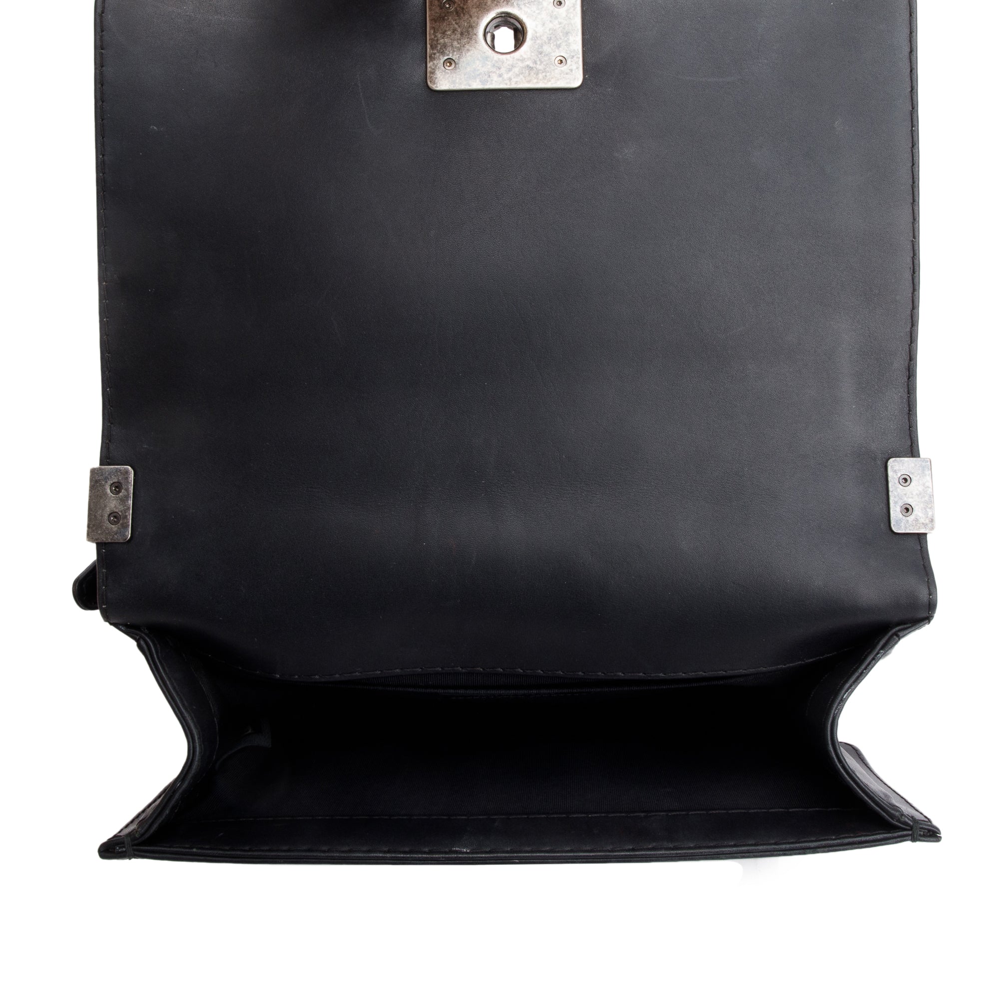 Chanel Black Quilted Lambskin Leather Medium Stitch It Boy Bag w/ Box