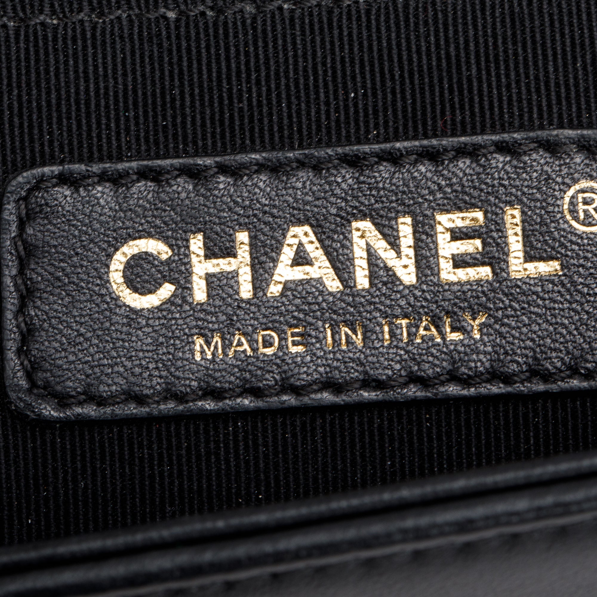 Chanel Black Quilted Lambskin Leather Small Boy Bag w/ Authenticity Card