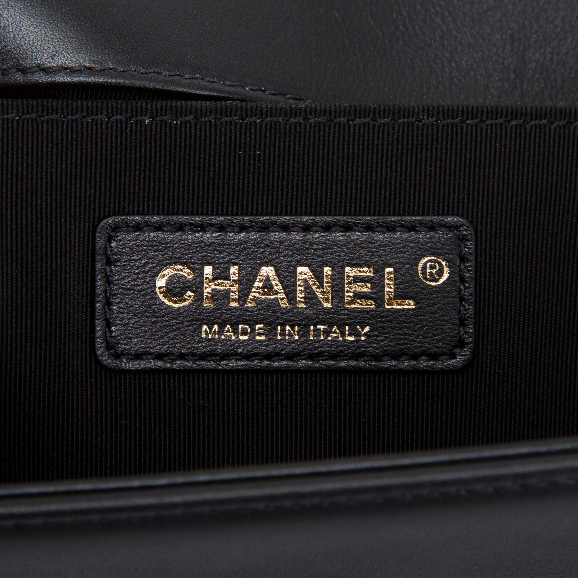 Chanel Black Quilted Lambskin Medium Boy Bag w/ Authenticity Card