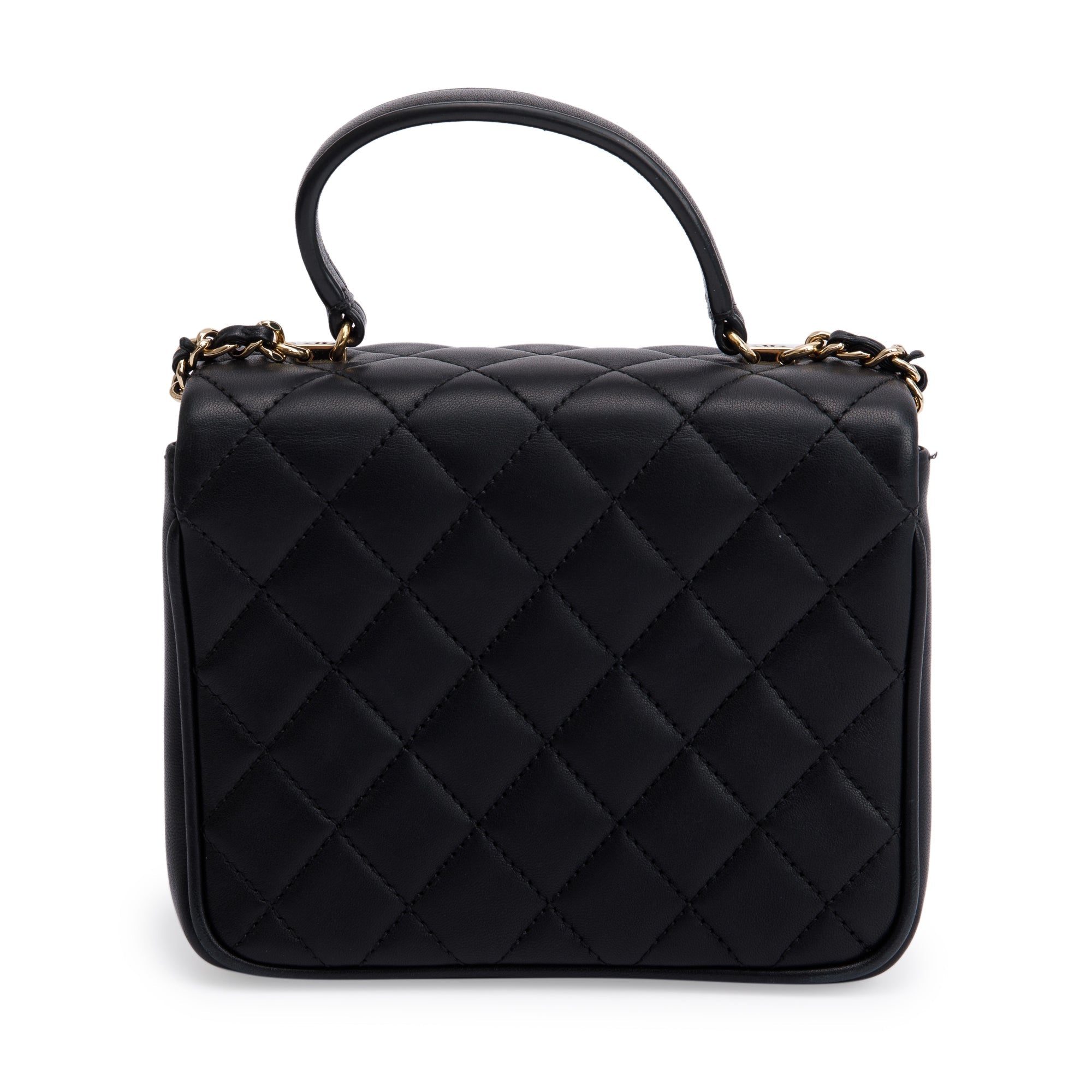 Chanel Black Quilted Lambskin Mini Citizen Chic Handle Flap Bag w/ Box