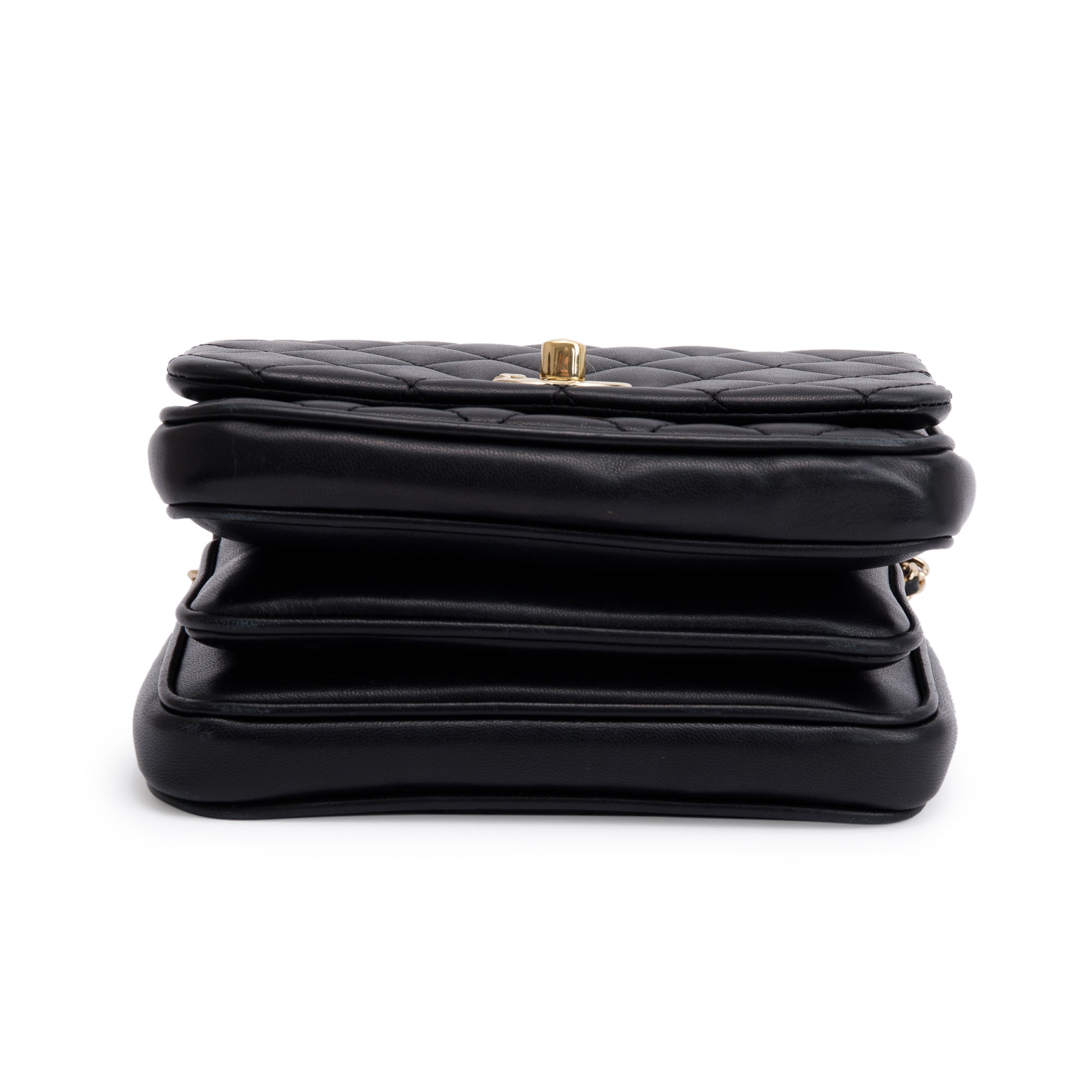 Chanel Black Quilted Lambskin Mini Citizen Chic Handle Flap Bag w/ Box