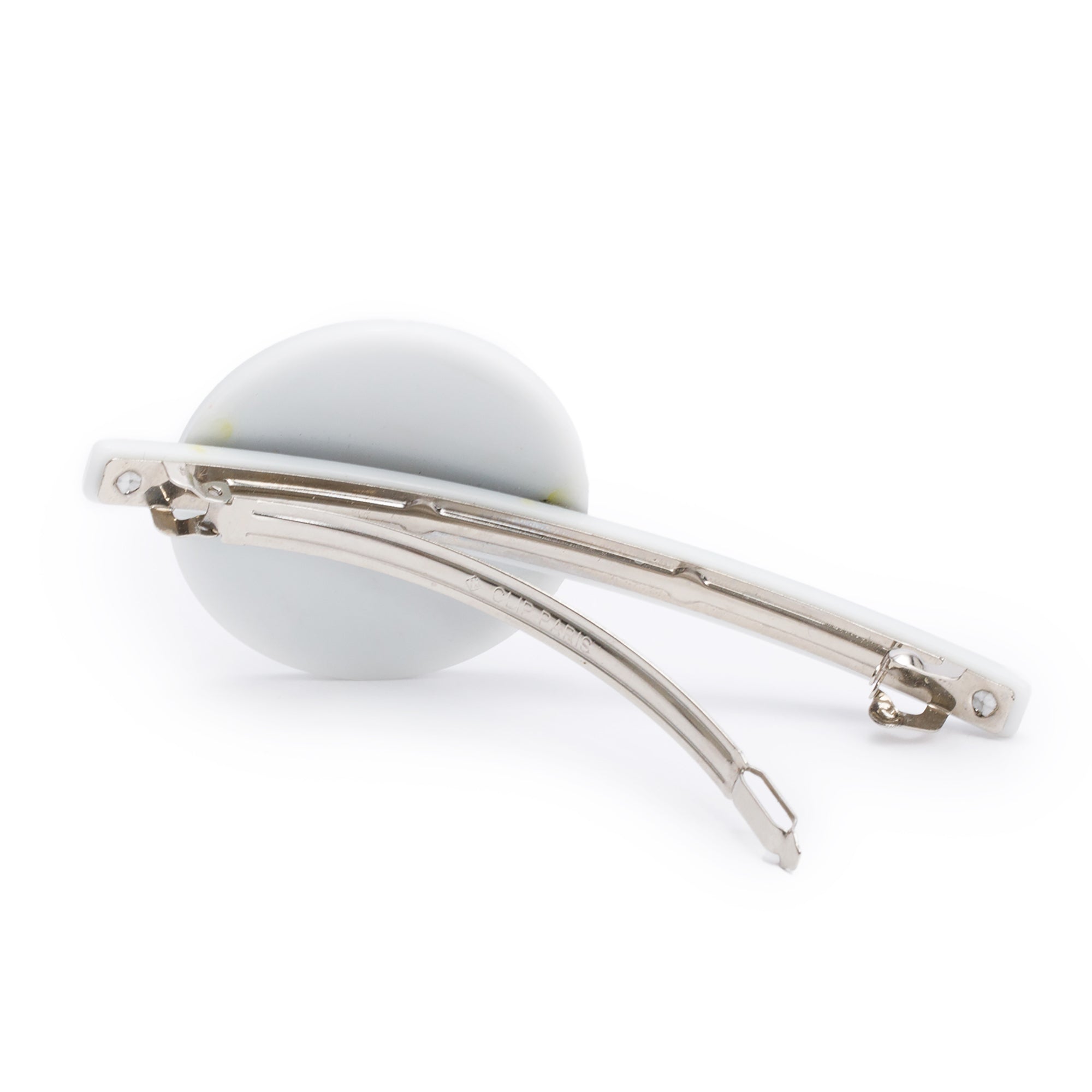 Chanel Black Resin Strass CC Logo Hair Clip Barrette