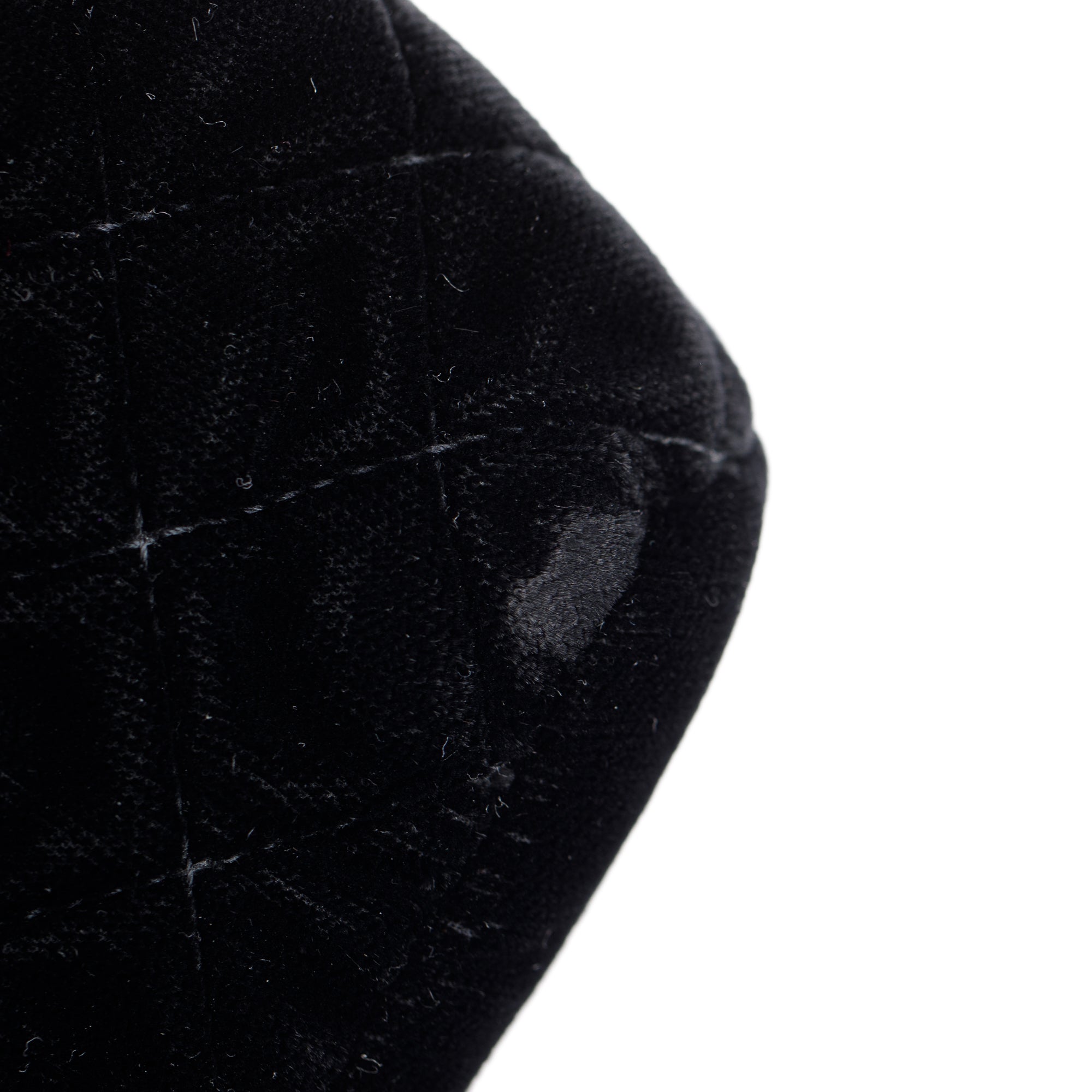 Chanel Black Velvet O-Phone Holder Pouch w/ Box