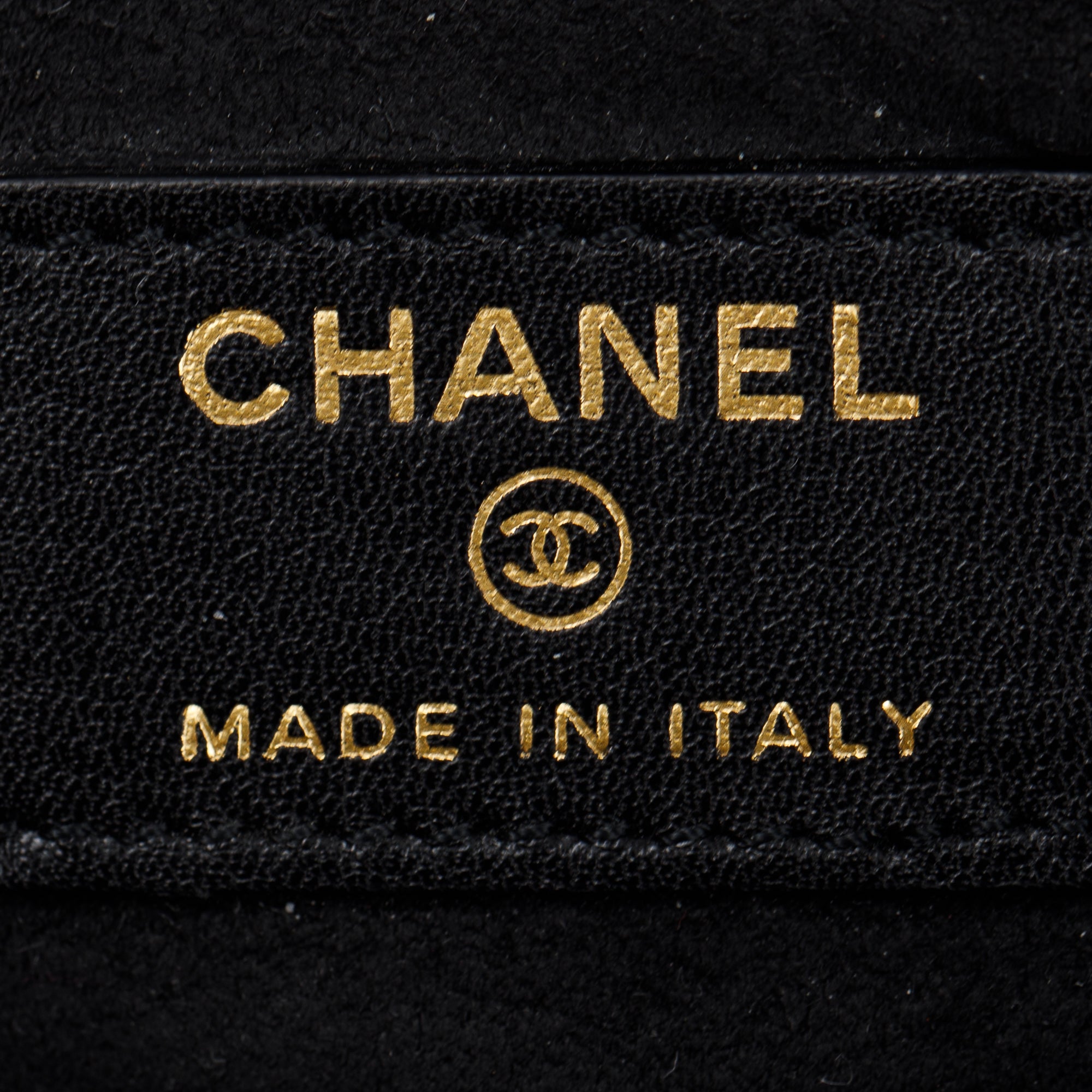 Chanel Black Velvet O-Phone Holder Pouch w/ Box