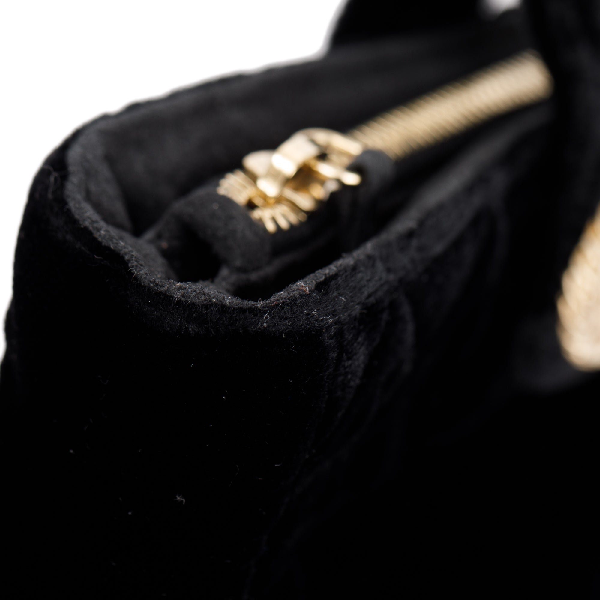 Chanel Black Velvet O-Phone Holder Pouch w/ Box