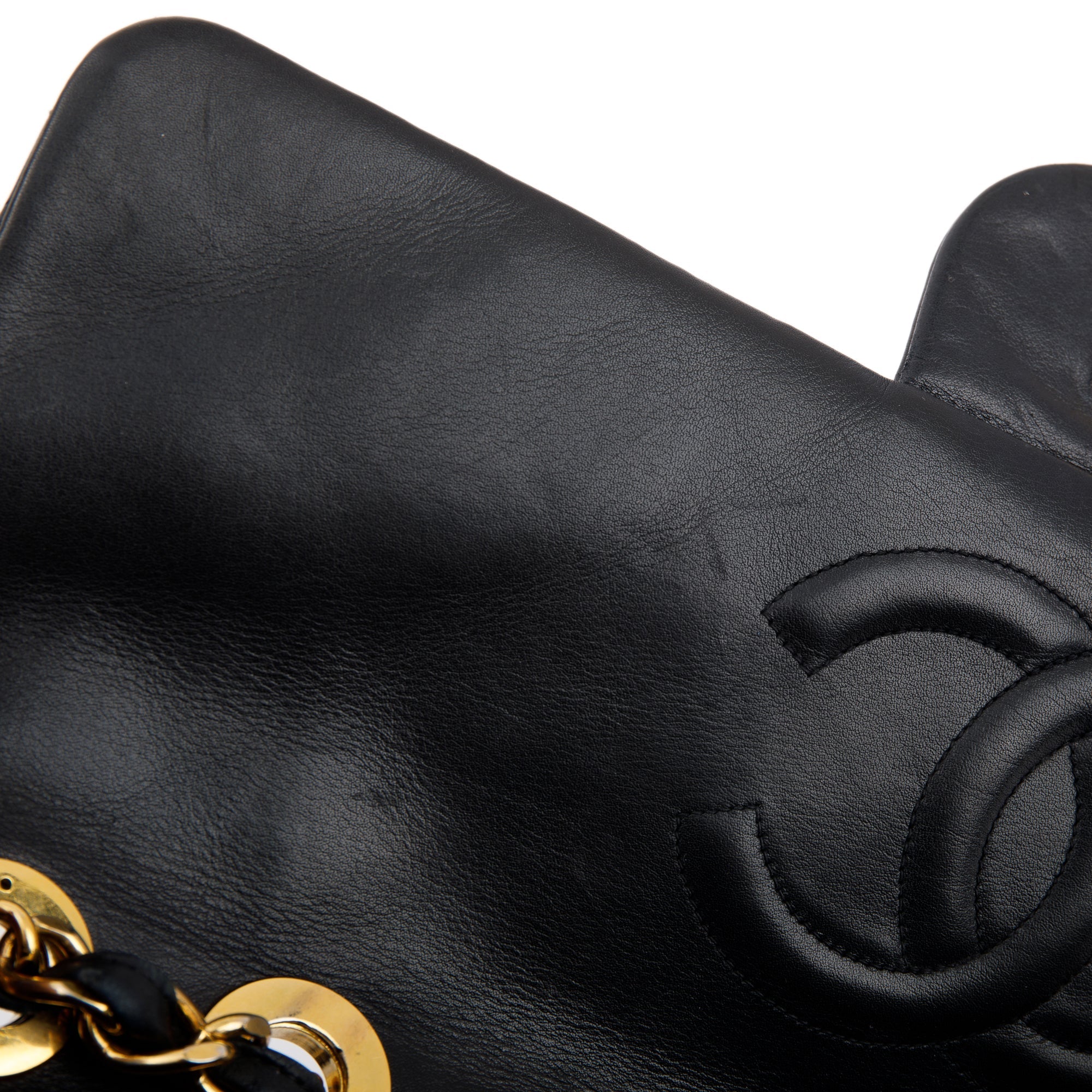 Chanel Black Vintage XL Jumbo Maxi Single Flap Bag