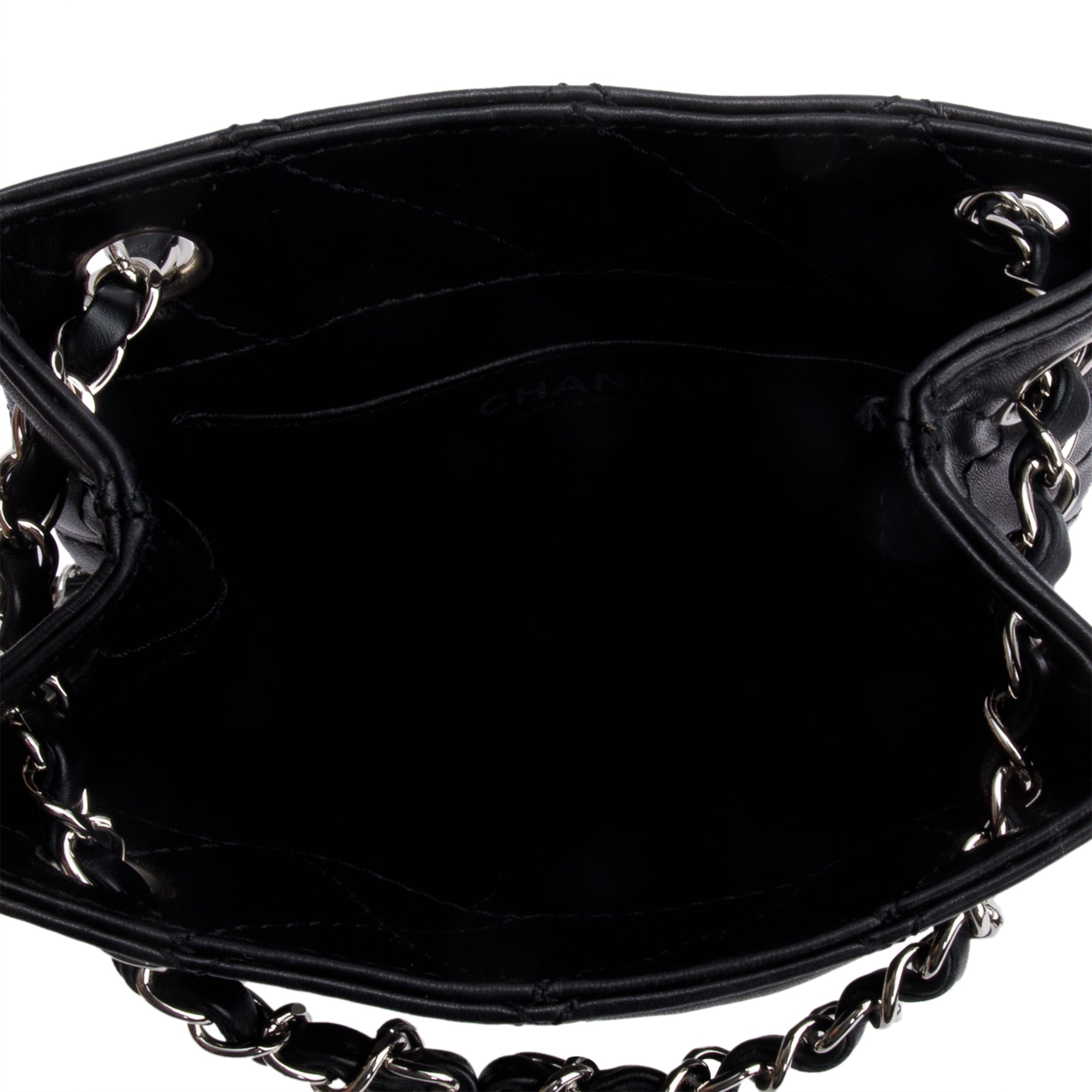 Chanel Black/White Quilted Calfskin Leather Bicolor Vertical Tote w/ Box