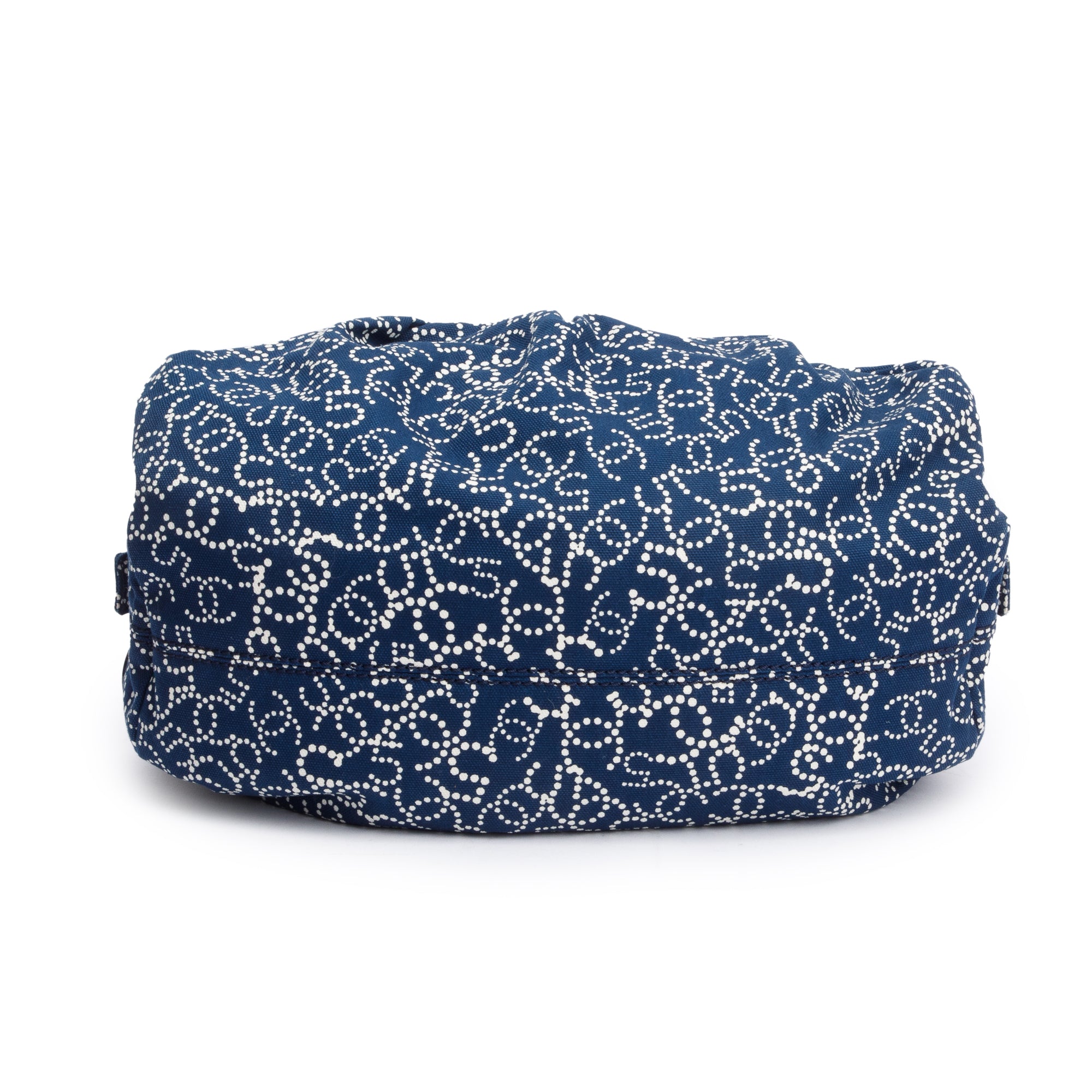 Chanel Blue CC Logo Canvas Bowler Bag