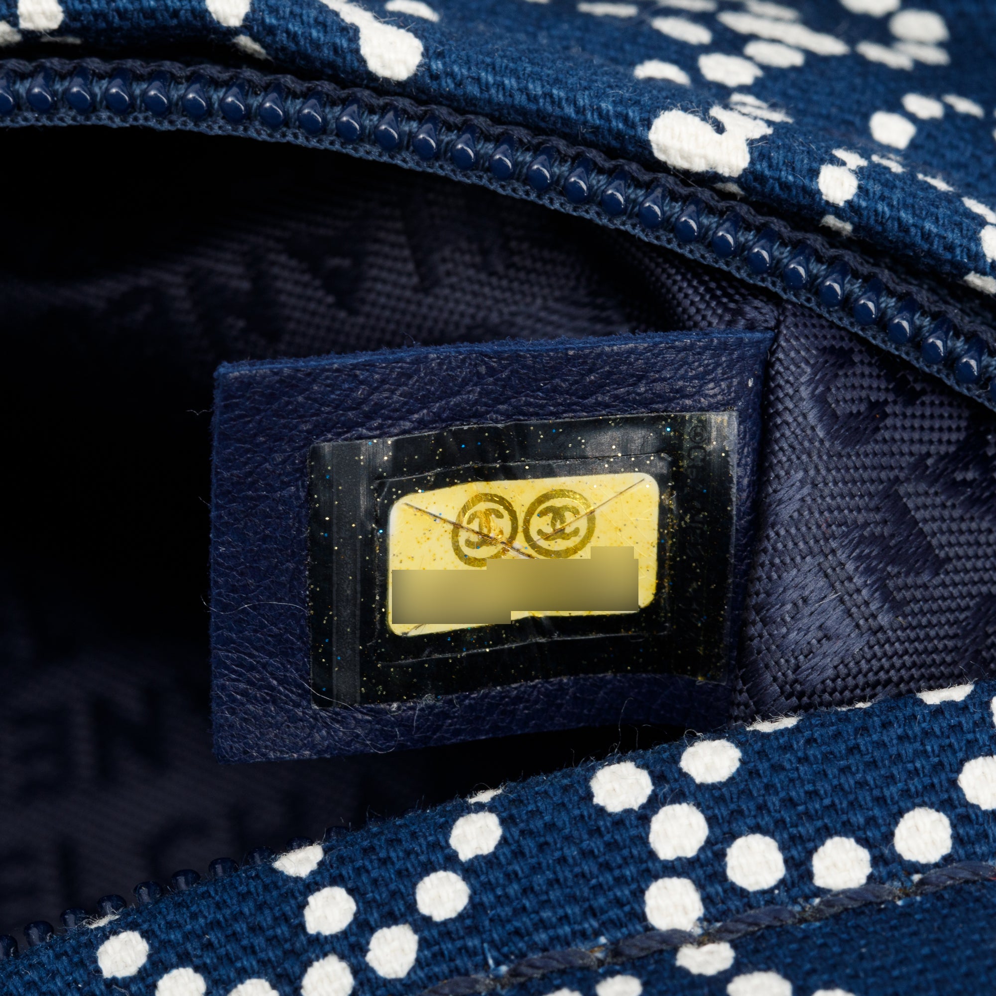 Chanel Blue CC Logo Canvas Bowler Bag