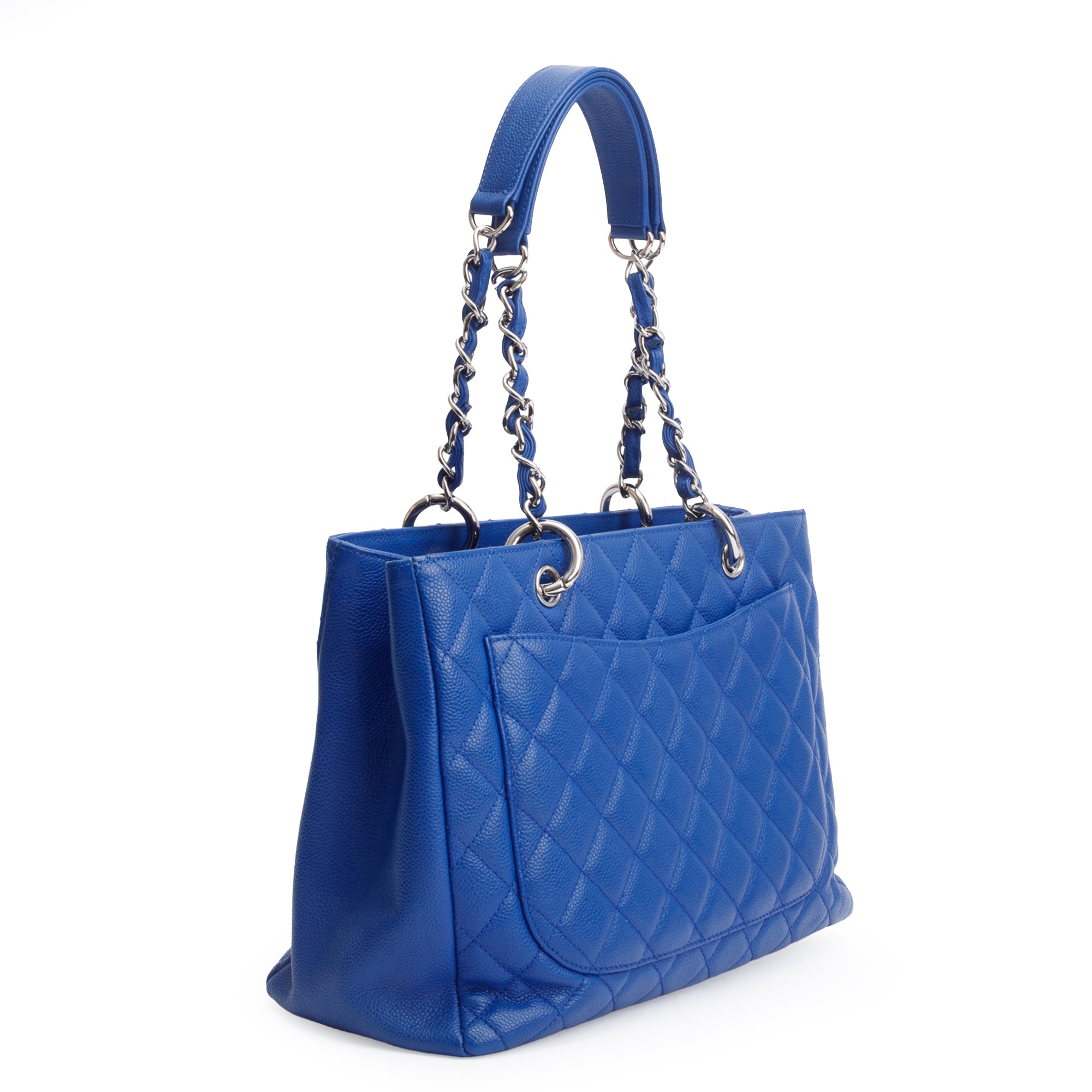 Chanel Blue Caviar Leather Grand Shopping Tote (GST)