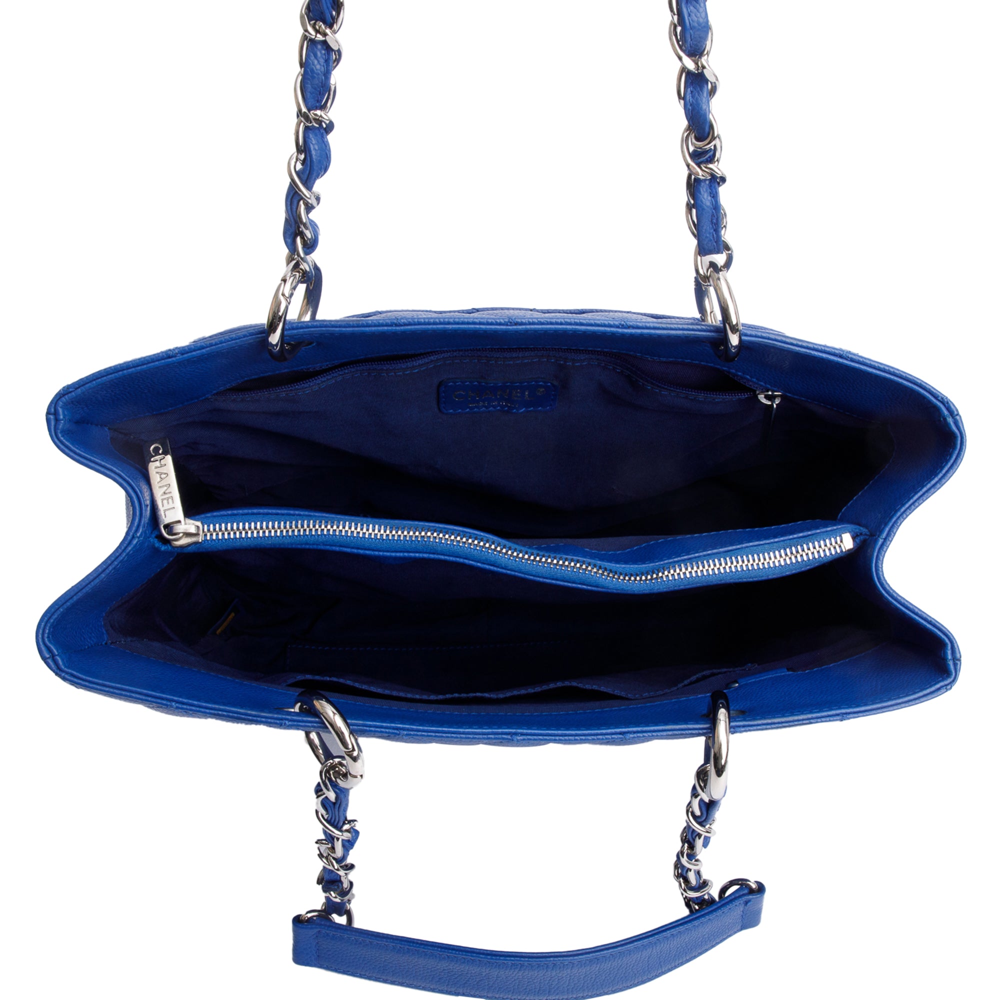 Chanel Blue Caviar Leather Grand Shopping Tote (GST)