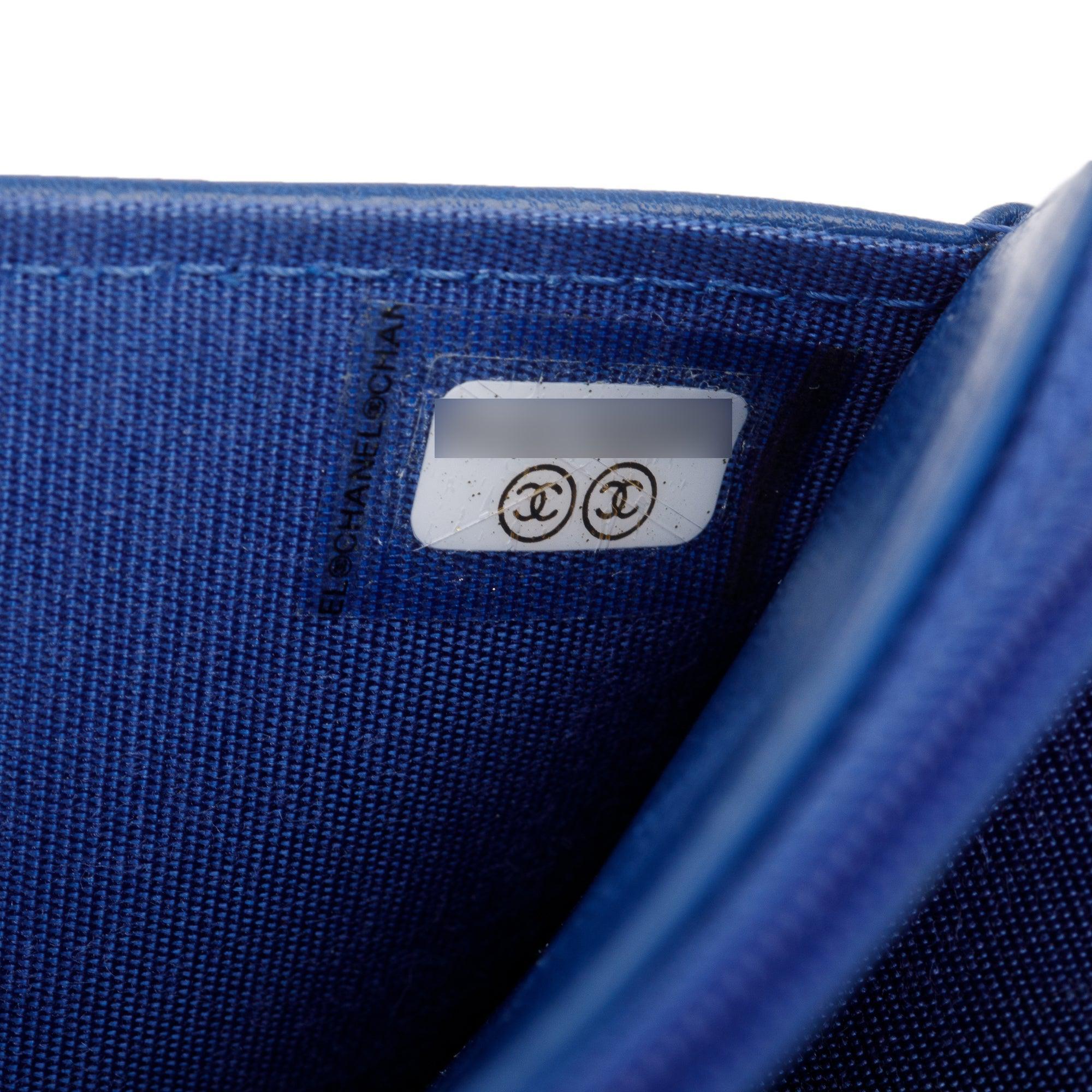 Chanel Blue Lambskin Leather 19 Wallet On Chain w/ Box & Authenticity Card