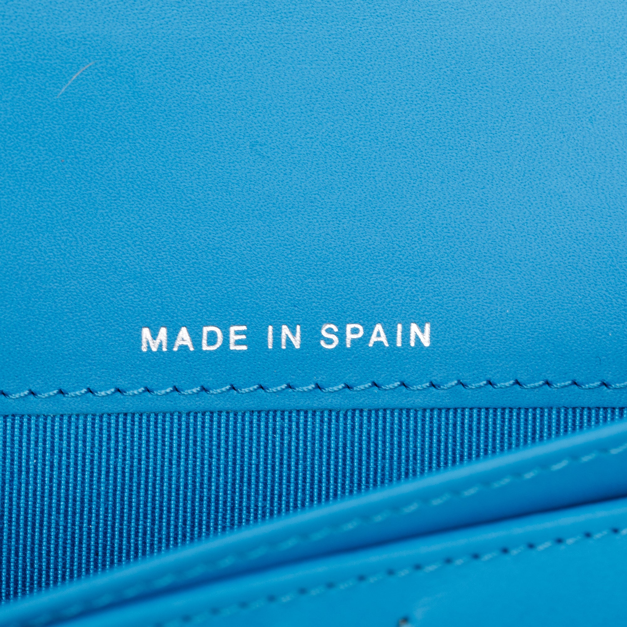 Chanel Blue Patent Leather Large Zip Around Organizer Wallet w/ Box & Authenticity Card