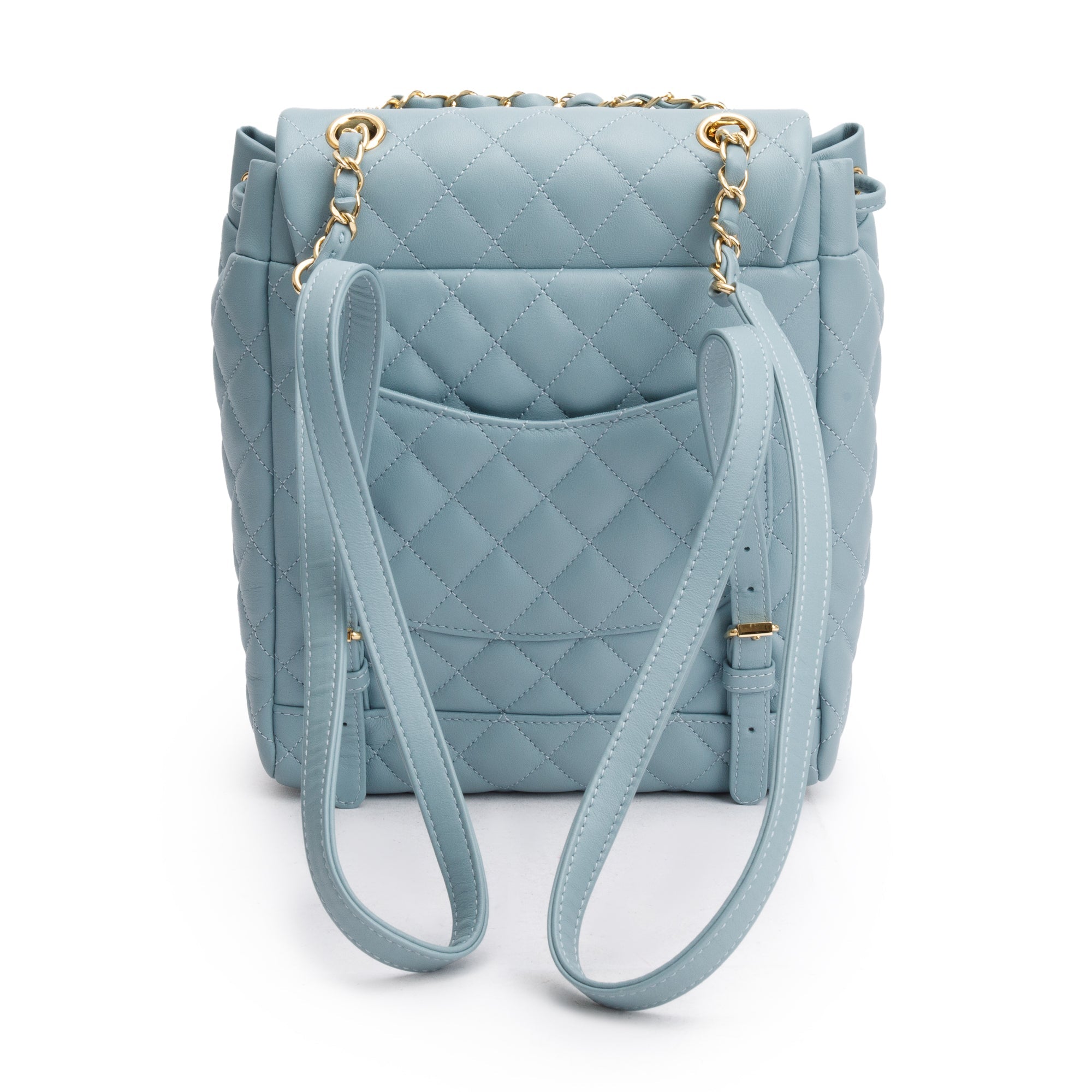 Chanel Blue Quilted Calfskin Leather Small Urban Spirit Backpack w/ Box & Authenticity Card