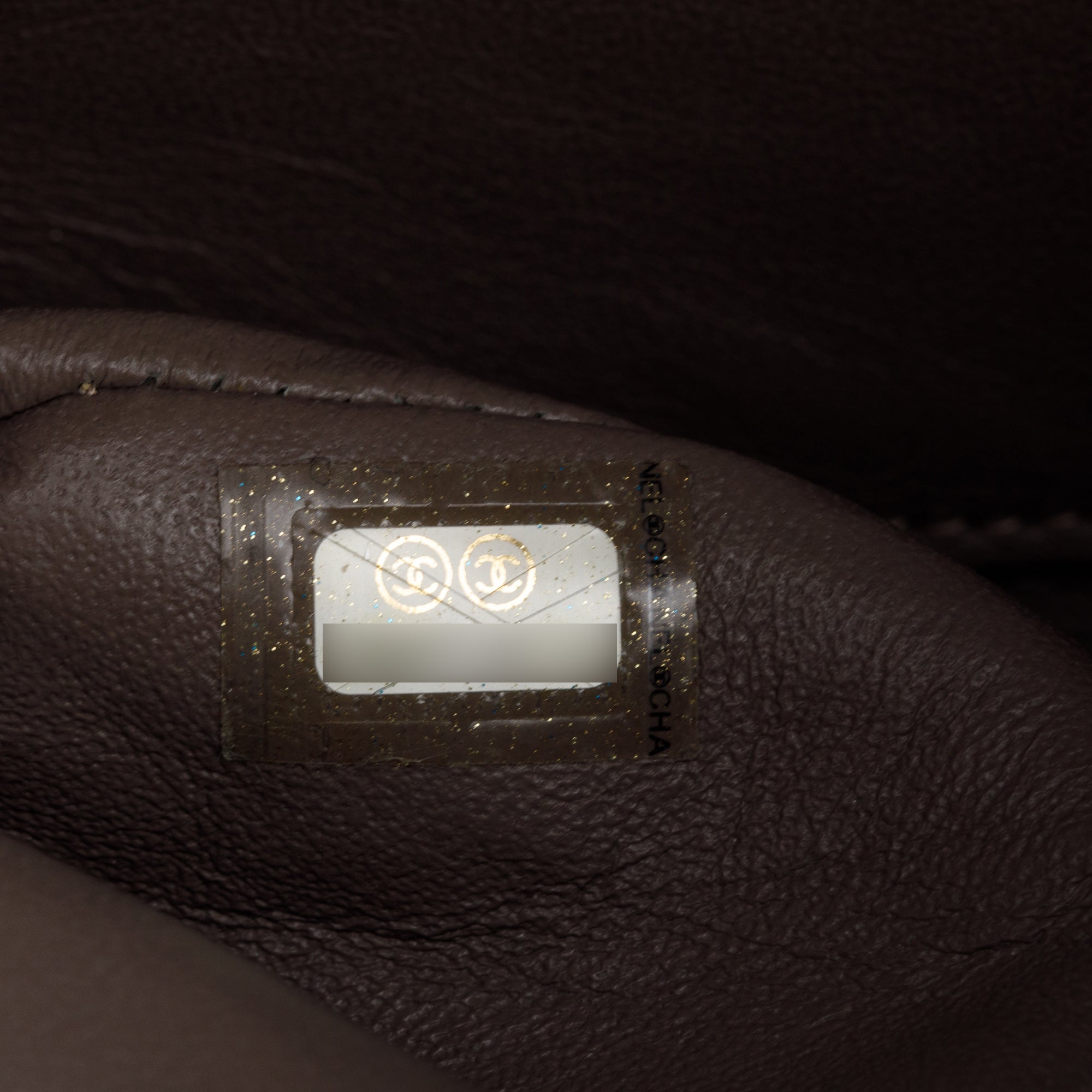 Chanel Brown Quilted Patent Leather Classic Medium Double Flap Bag