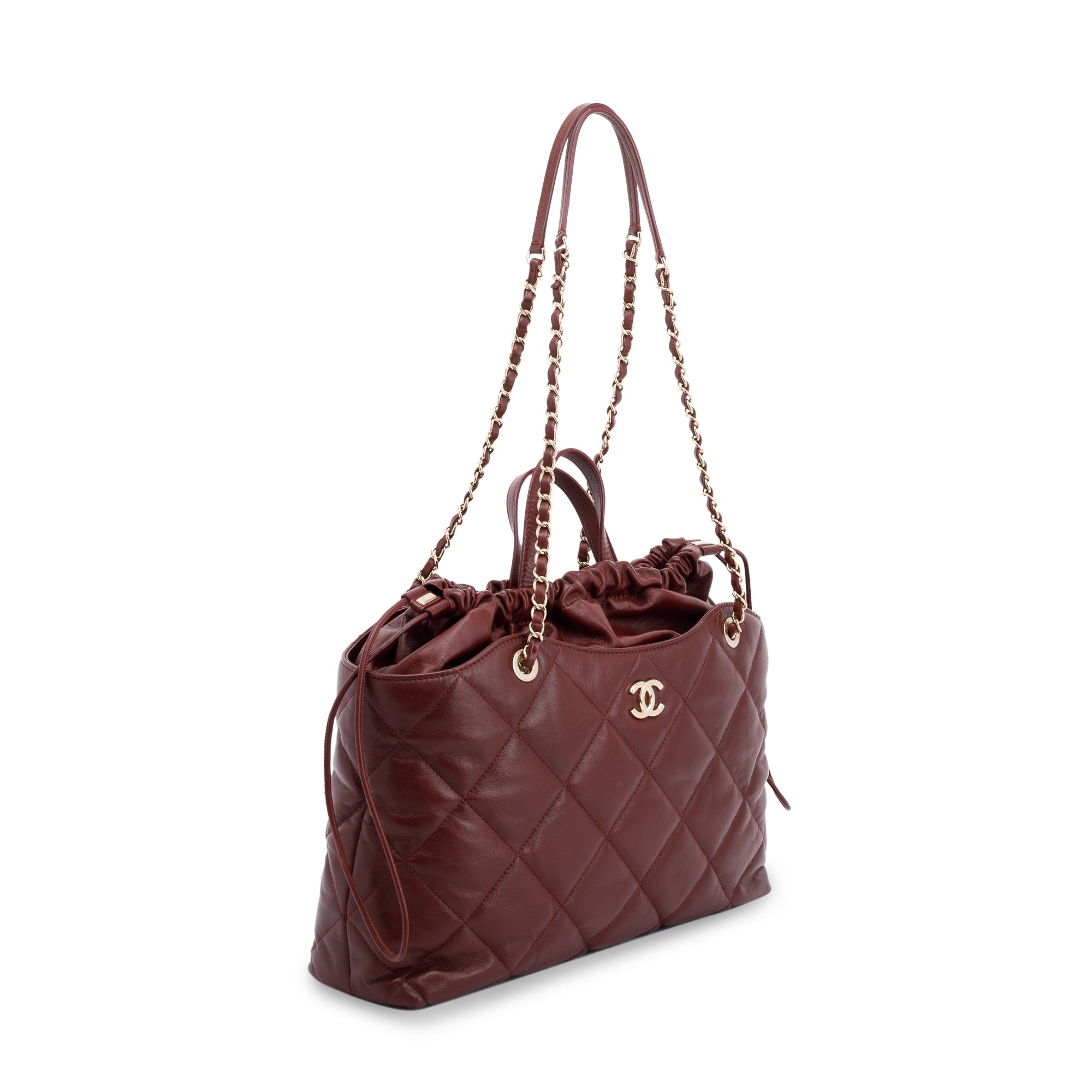 Chanel CC Drawstring Shopping Tote w/ Box, Receipt & Authenticity Card