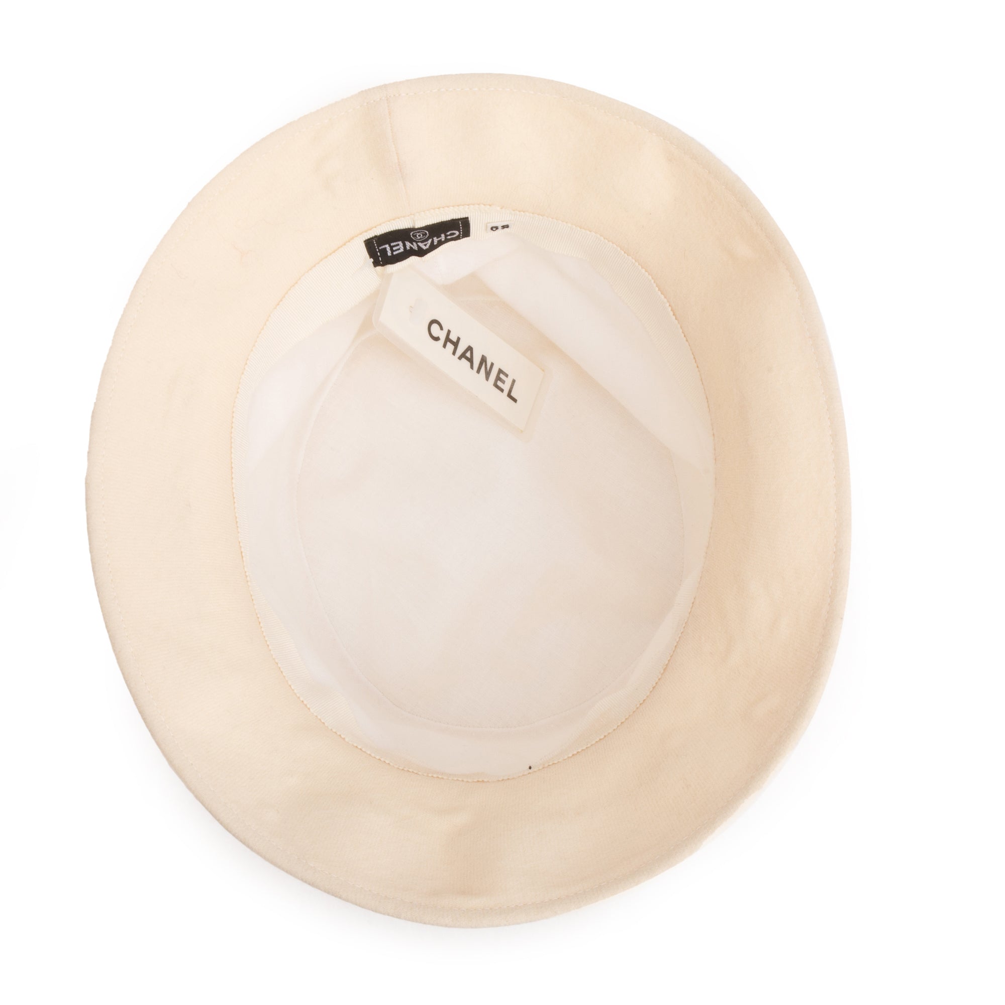 Chanel Creme Wool Bucket Hat