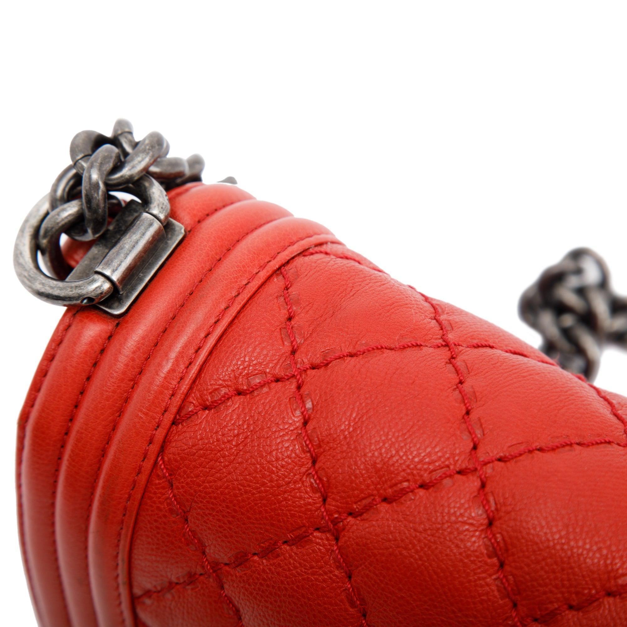 Chanel Double Stitch Medium Boy Bag w/ Box, Receipt & Authenticity Card