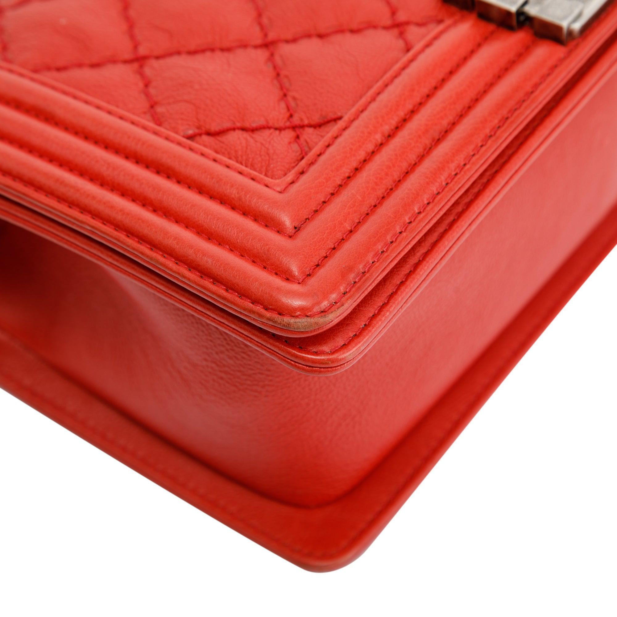 Chanel Double Stitch Medium Boy Bag w/ Box, Receipt & Authenticity Card