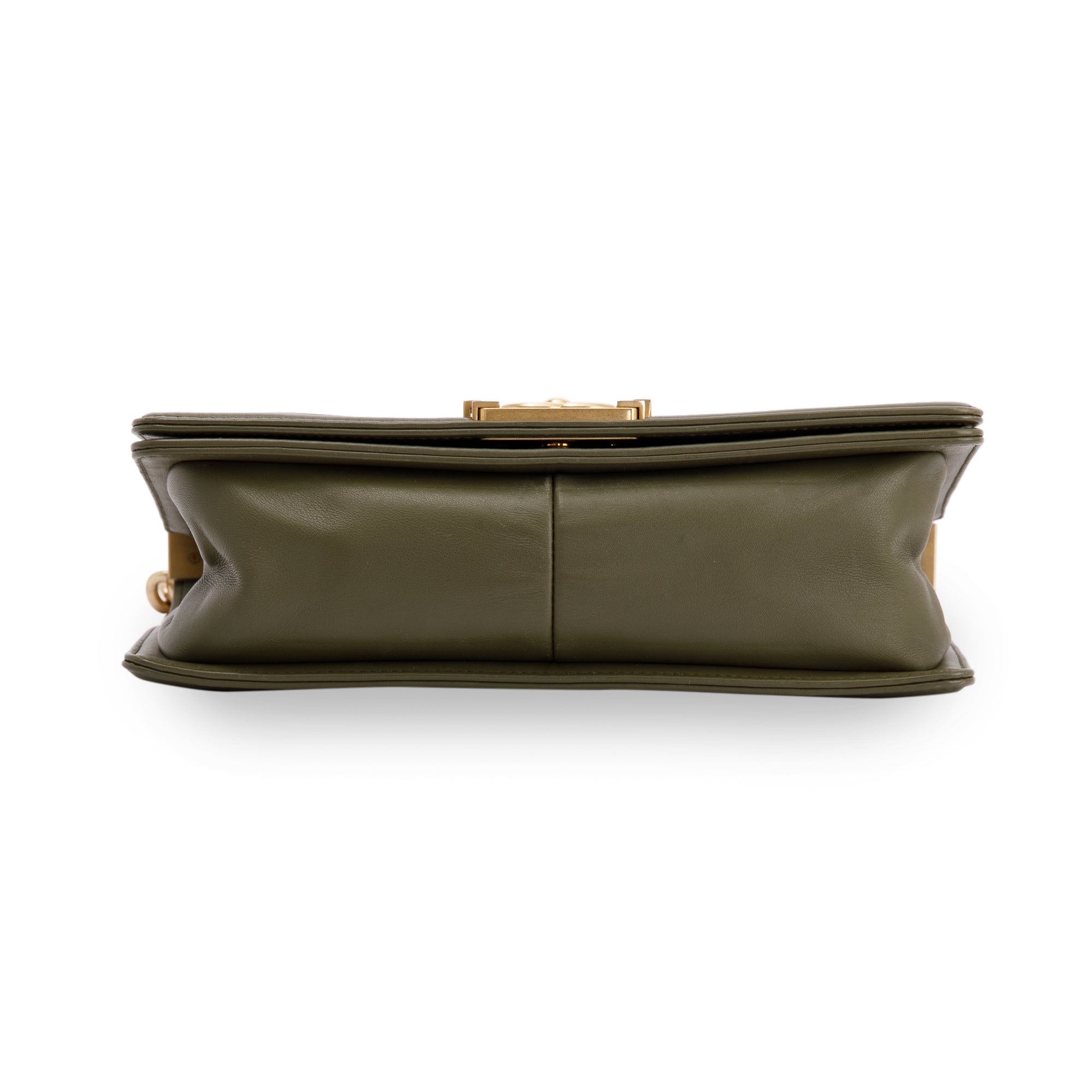 Chanel Green Lambskin Medium Boy Bag