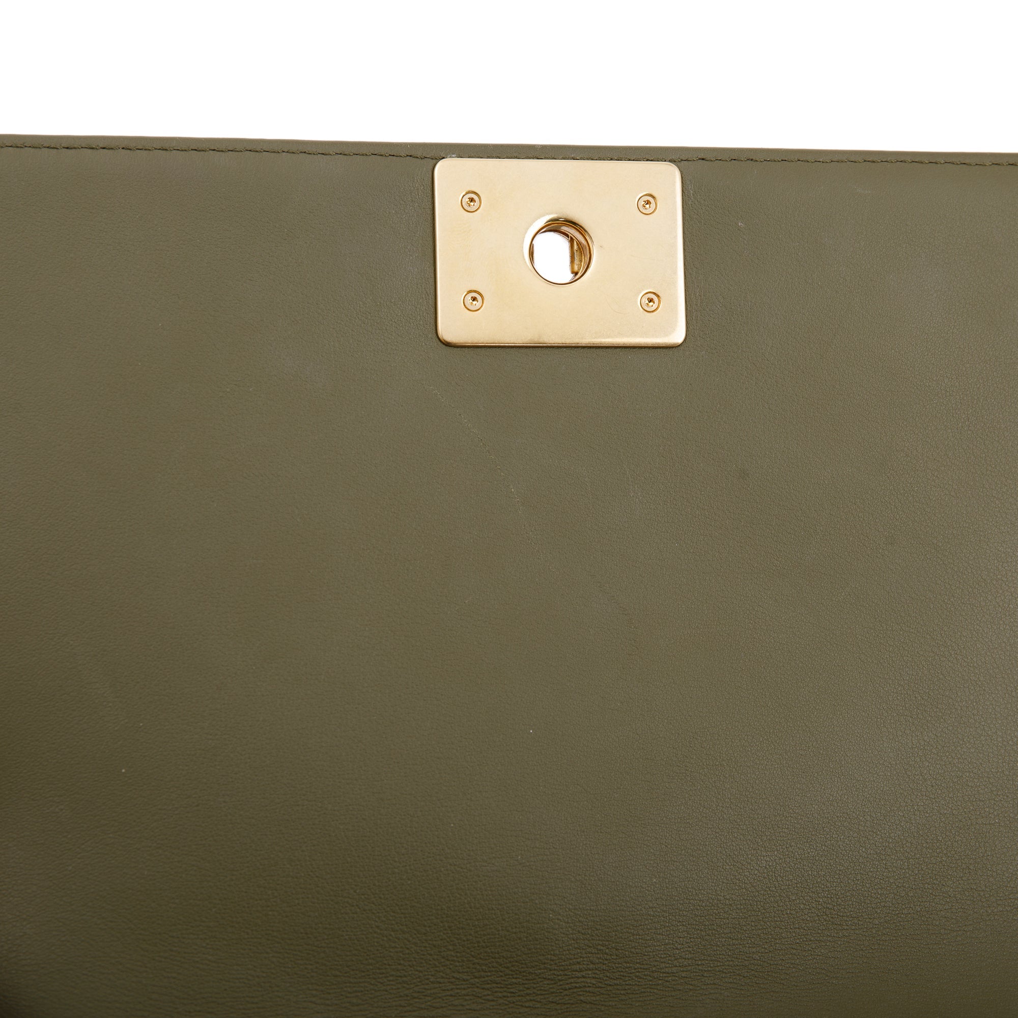 Chanel Green Lambskin Medium Boy Bag