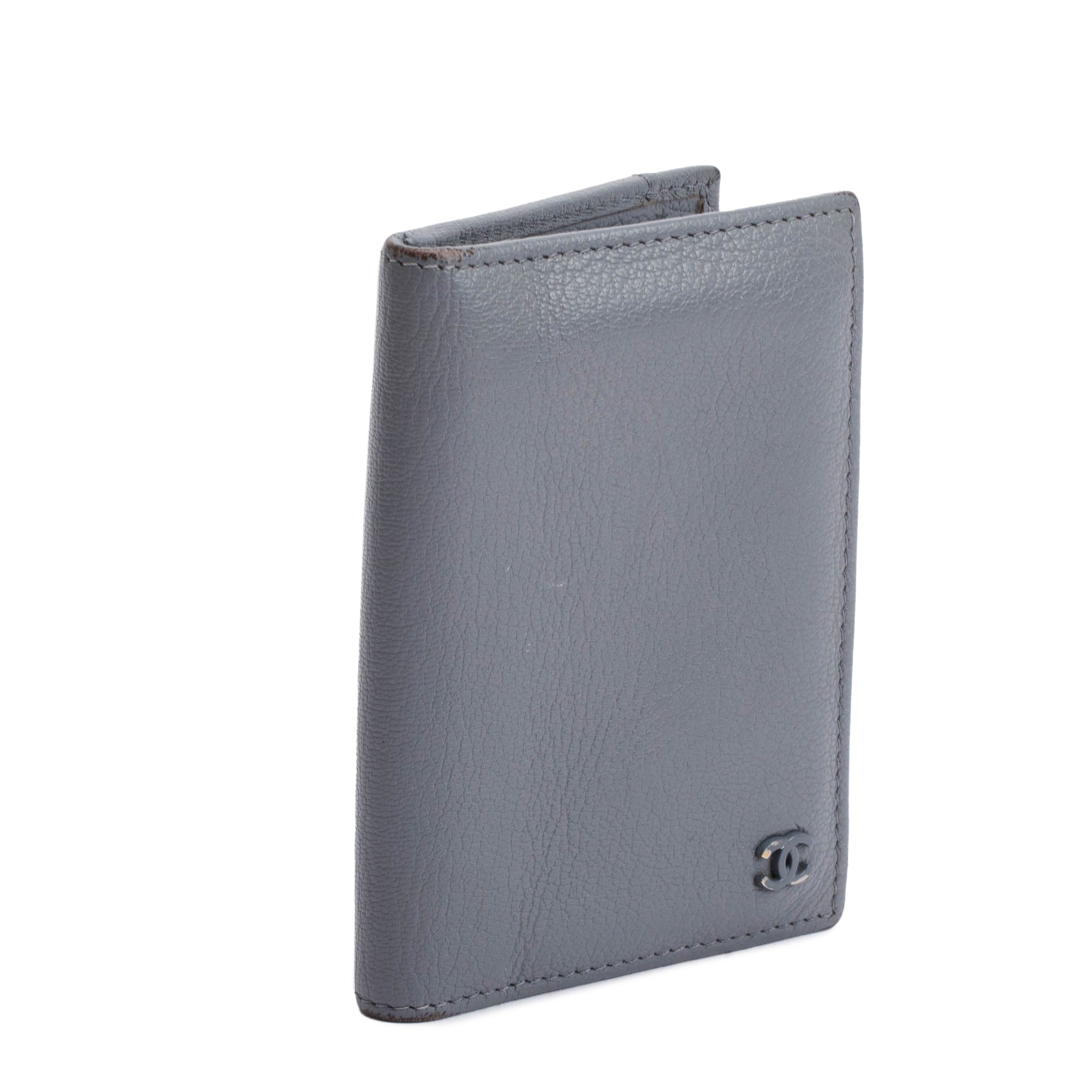 Chanel Grey Calfskin Leather CC Pocket Organizer