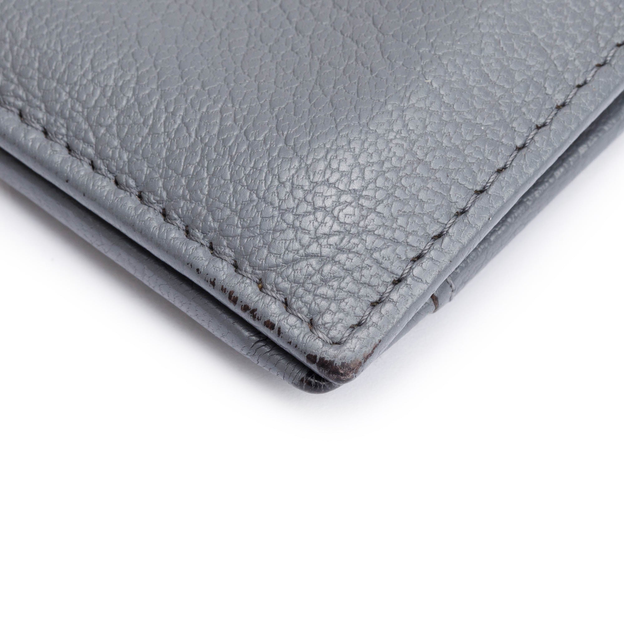 Chanel Grey Calfskin Leather CC Pocket Organizer