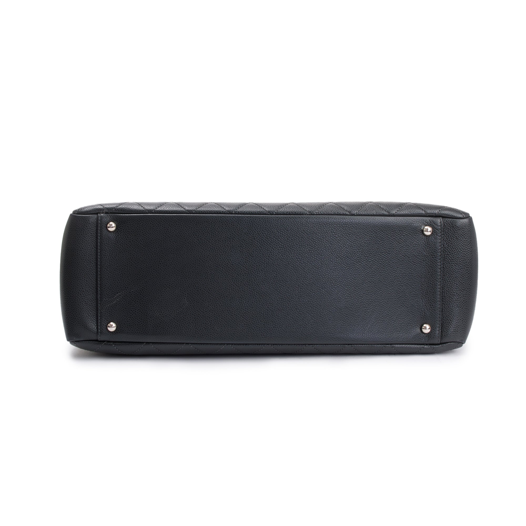 Chanel Grey Caviar Leather XL Grand Shopping Tote (GST) w/ Box, Receipt & Authenticity Card