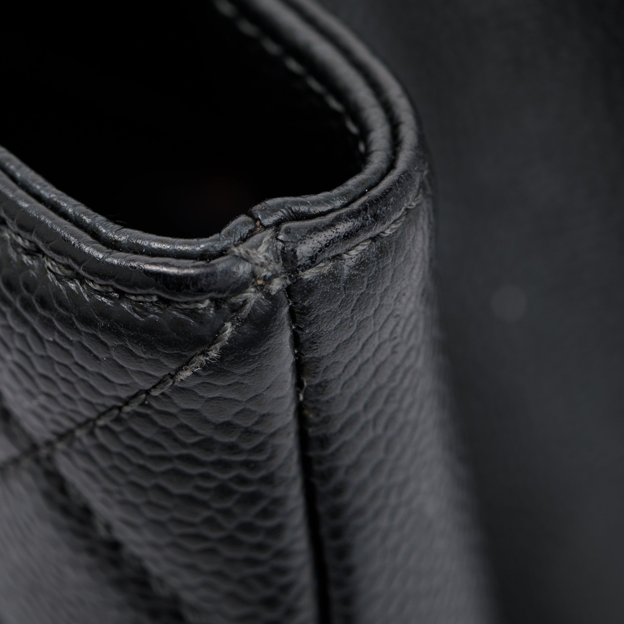 Chanel Grey Caviar Leather XL Grand Shopping Tote (GST) w/ Box, Receipt & Authenticity Card