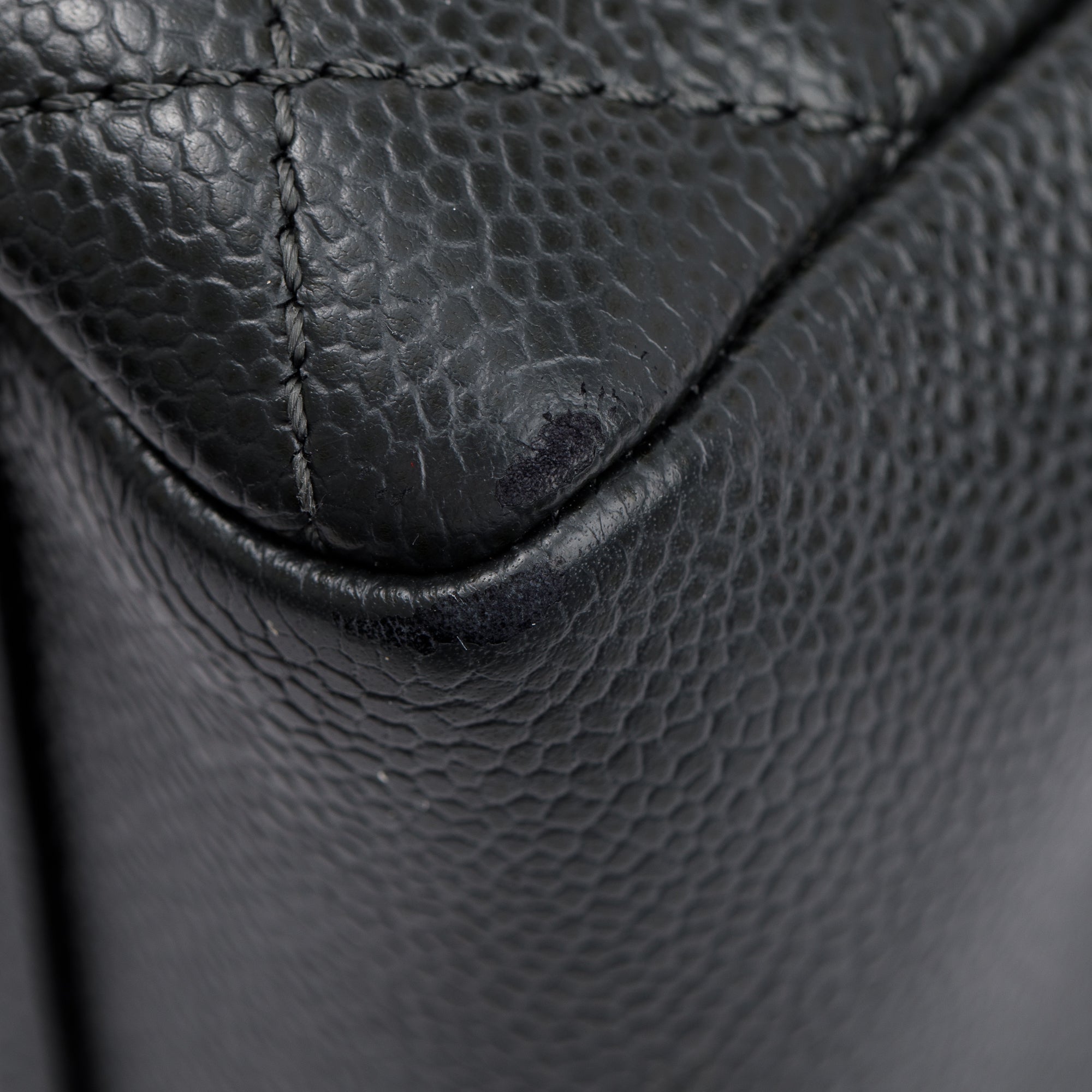 Chanel Grey Caviar Leather XL Grand Shopping Tote (GST) w/ Box, Receipt & Authenticity Card