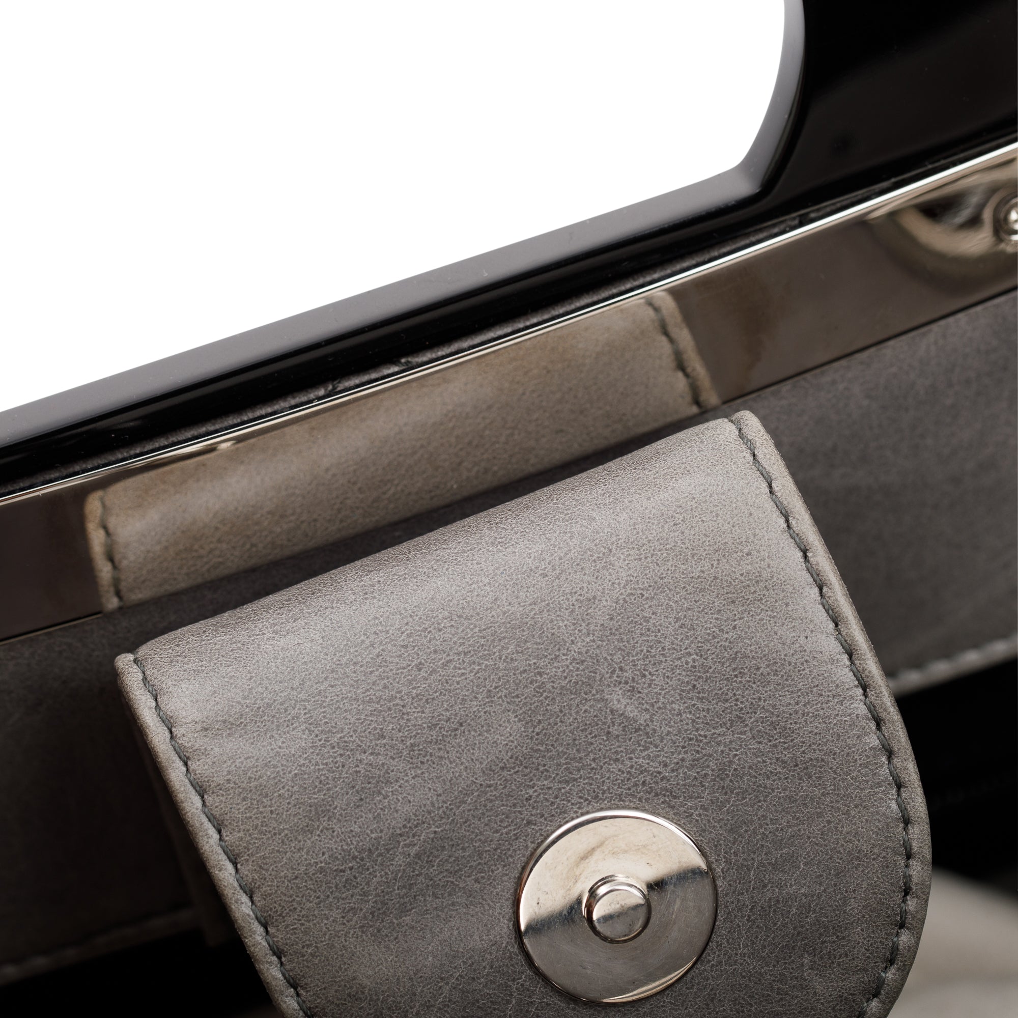 Chanel Grey Glazed Calfskin Leather Large CC Delivery Tote