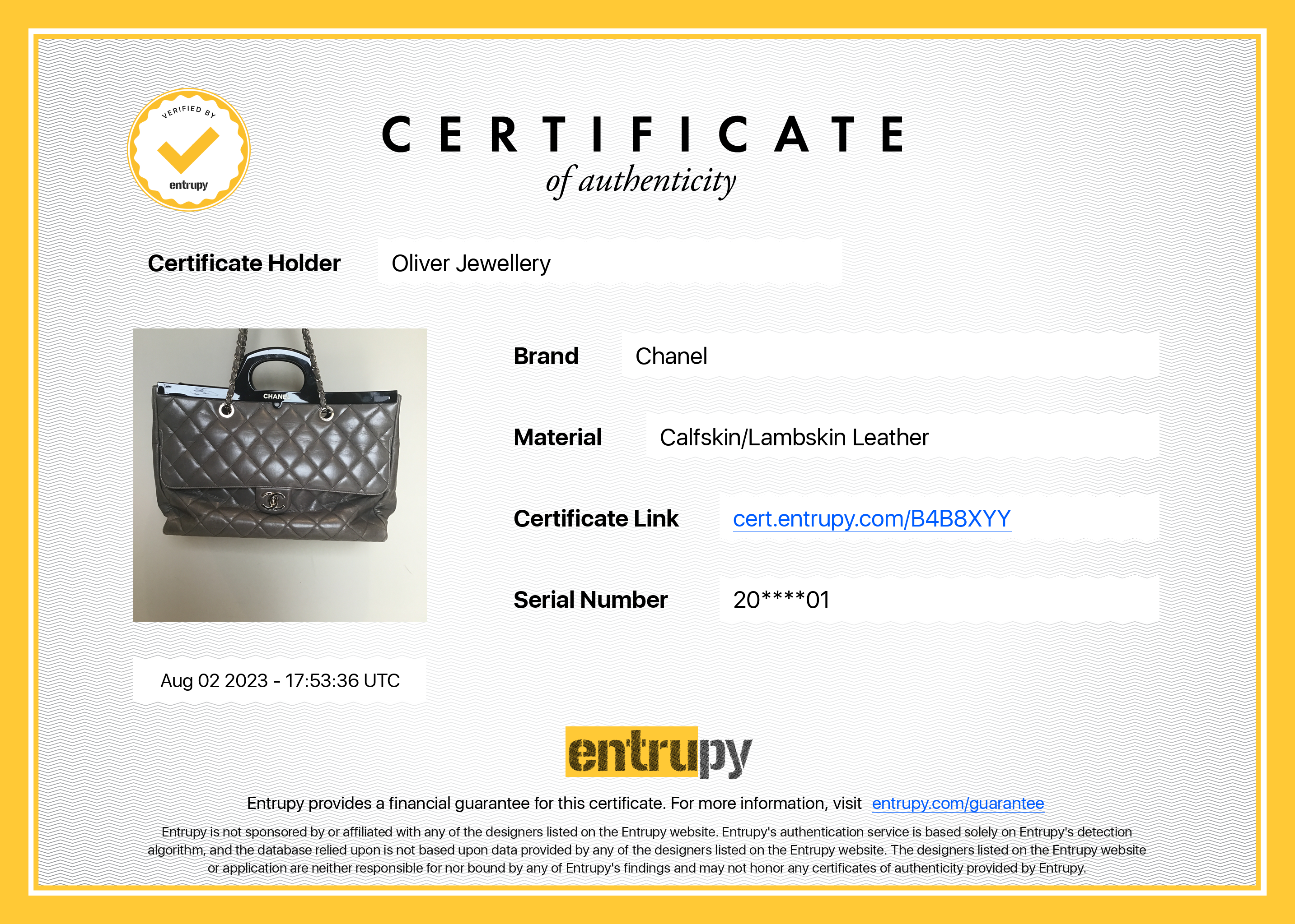 Chanel Grey Glazed Calfskin Leather Large CC Delivery Tote